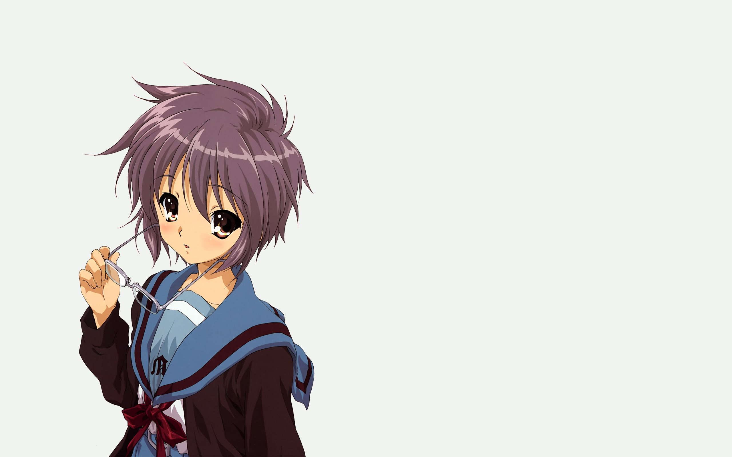 2K, The Melancholy of Haruhi Suzumiya, Nagato Yuki, anime, HD Wallpaper