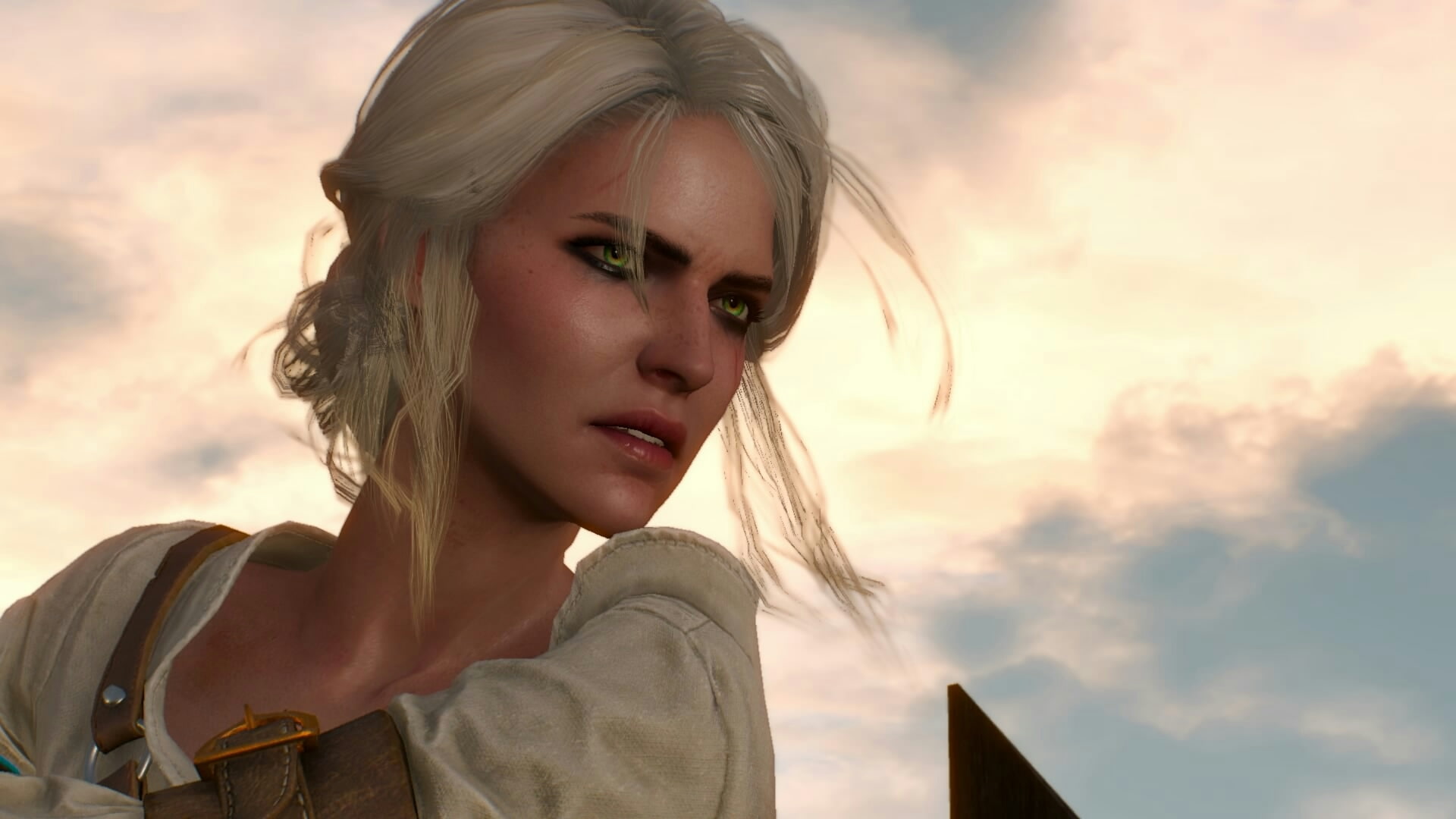 nature, beauty, contemplation, hair, fantasy girl, young adult, sunset, one person, The Witcher 3: Wild Hunt, lifestyles, cloud - sky, blond hair, leisure activity, HD Wallpaper