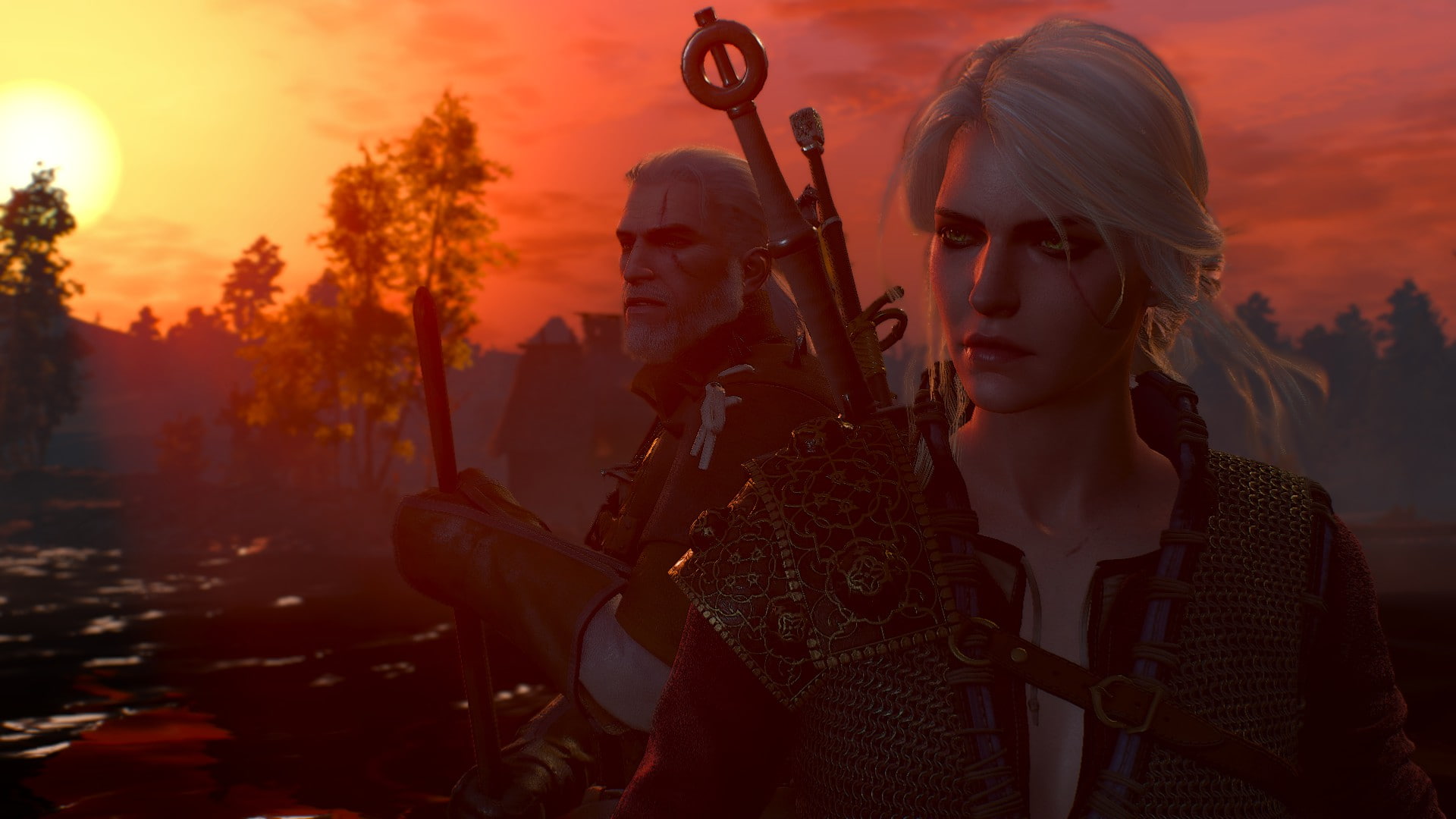 The Witcher 3: Wild Hunt, 1080P, Cirilla Fiona Elen Riannon, Geralt of Rivia, HD Wallpaper