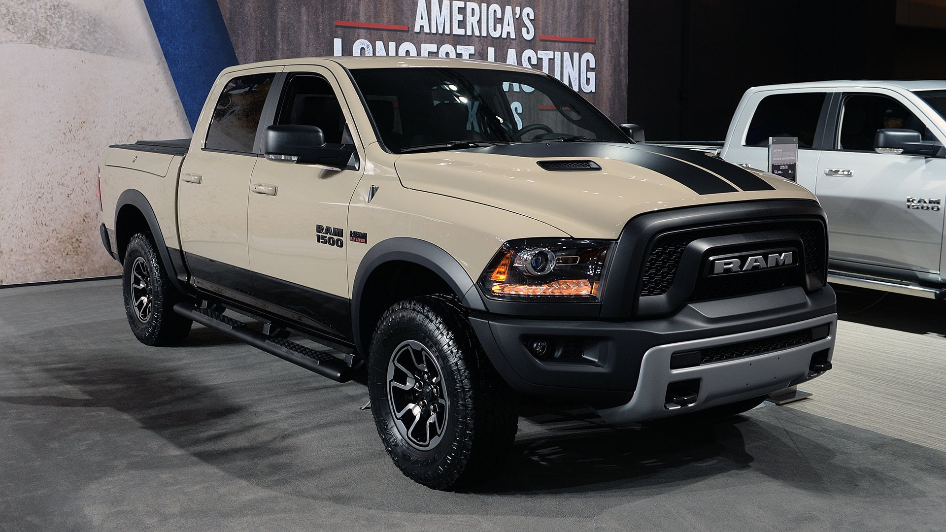 mojave, ram, 1080P, 2017, pickup, rebel, 1500, sand, truck, HD Wallpaper