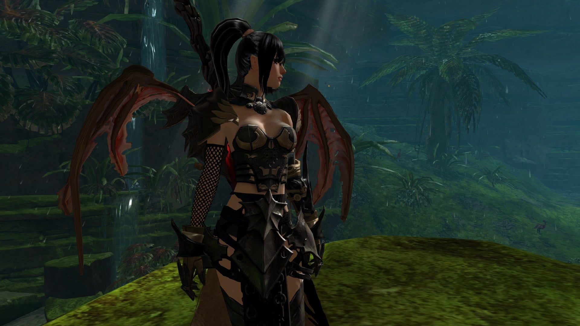 day, nature, Guild Wars 2, one person, animal wildlife, outdoors, character, young adult, screen shot, 1080P, tree, forest, human body part, anime, video games, HD Wallpaper
