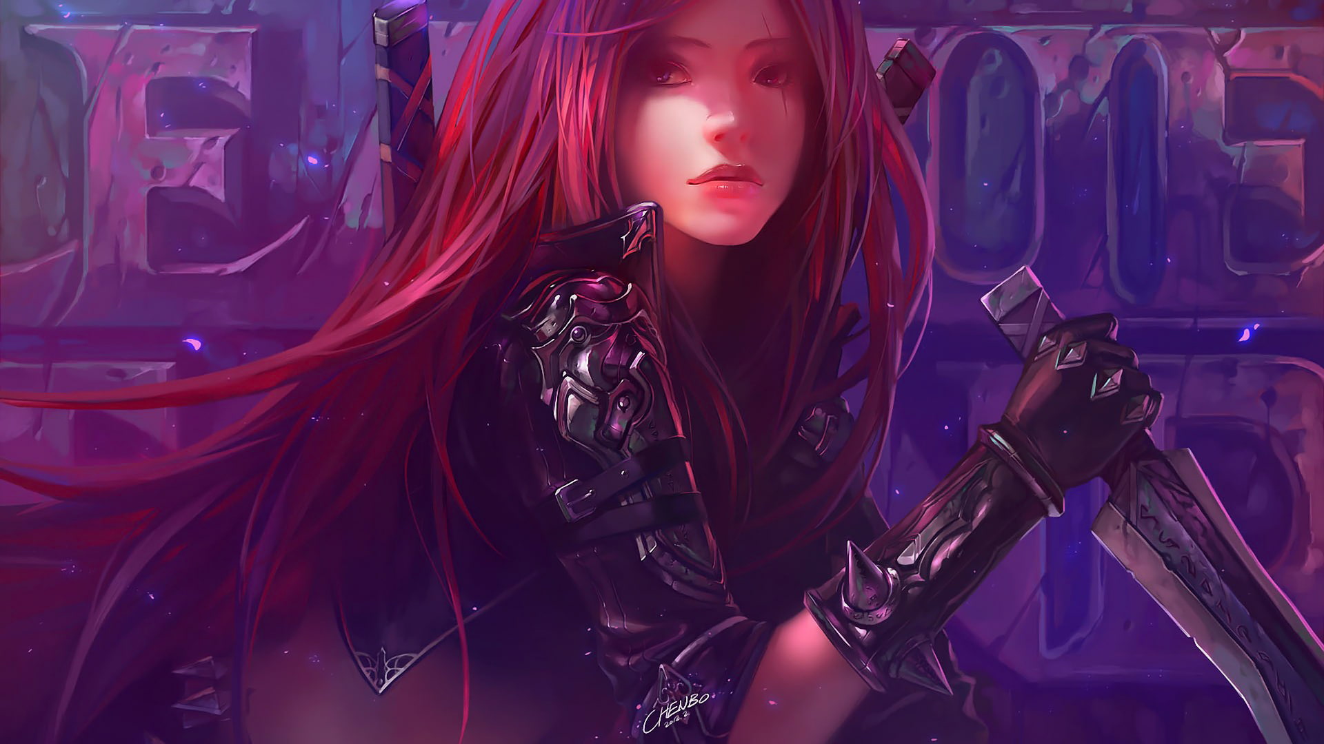 woman, drawing, character, video games, 1080P, legends, league, hd, anime, jacket, black, HD Wallpaper