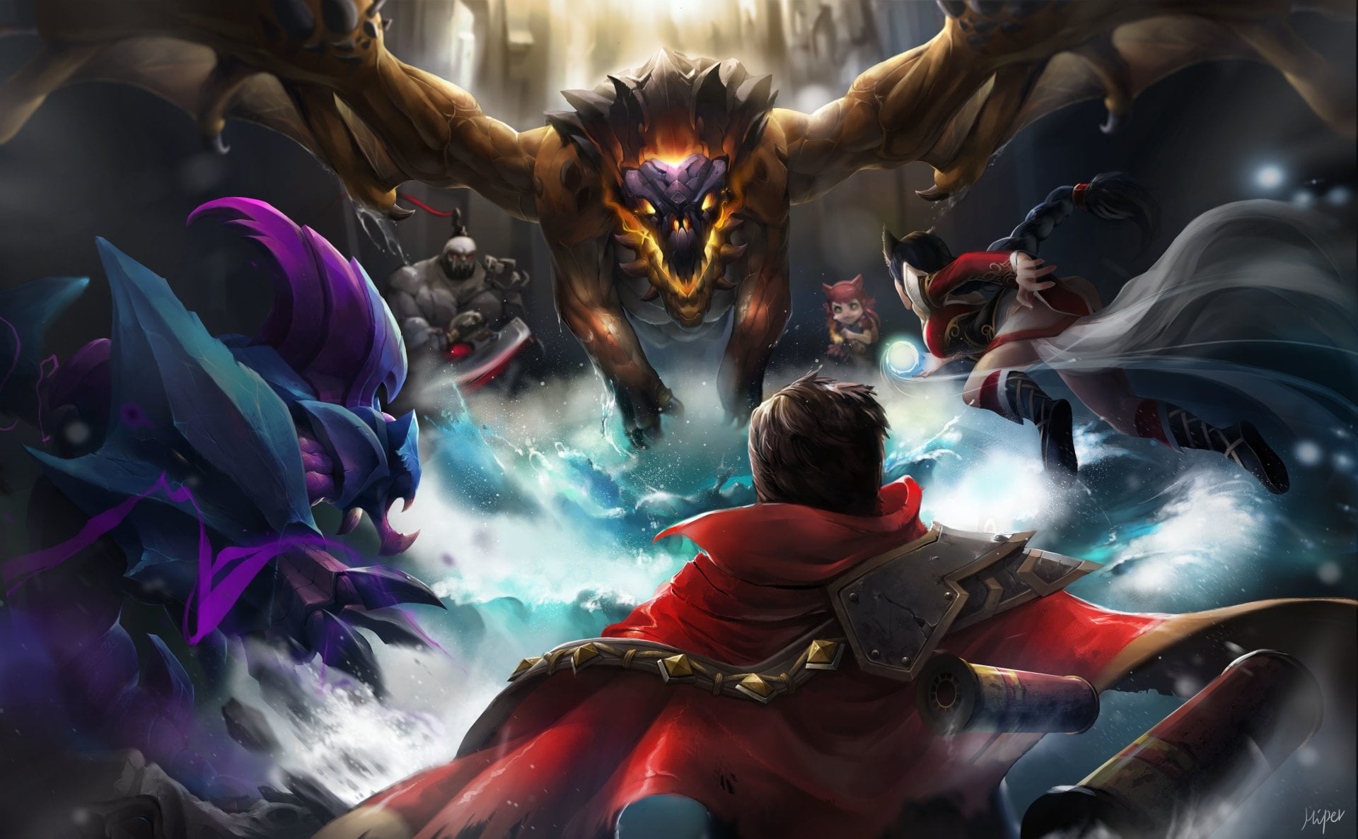 1080P, Sion (League Of Legends), men, women, lifestyles, representation, Video Game, RekSai (League Of Legends), arts culture and entertainment, Dragon, HD Wallpaper