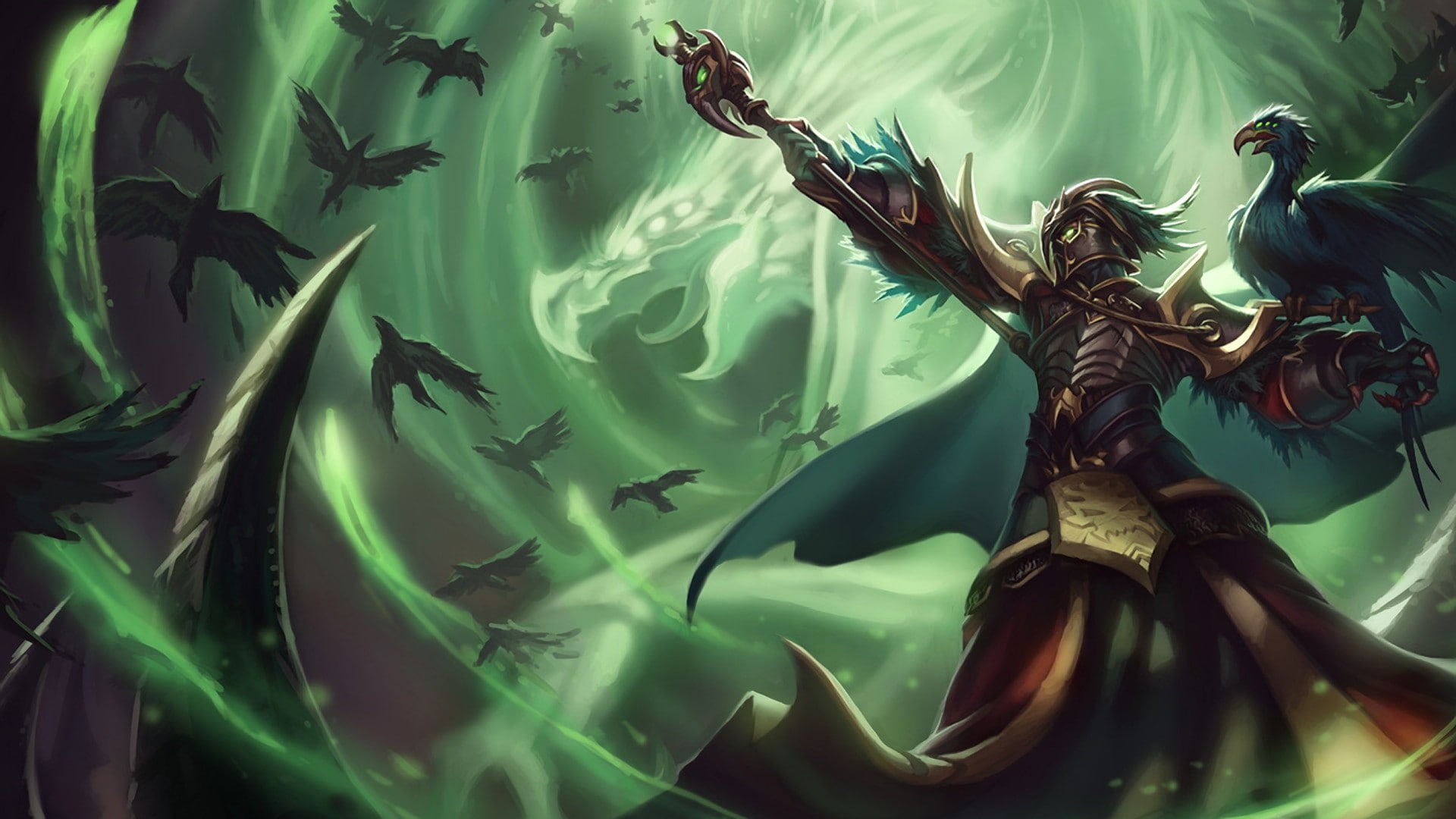 1080P, League Of Legends, Swain, HD Wallpaper