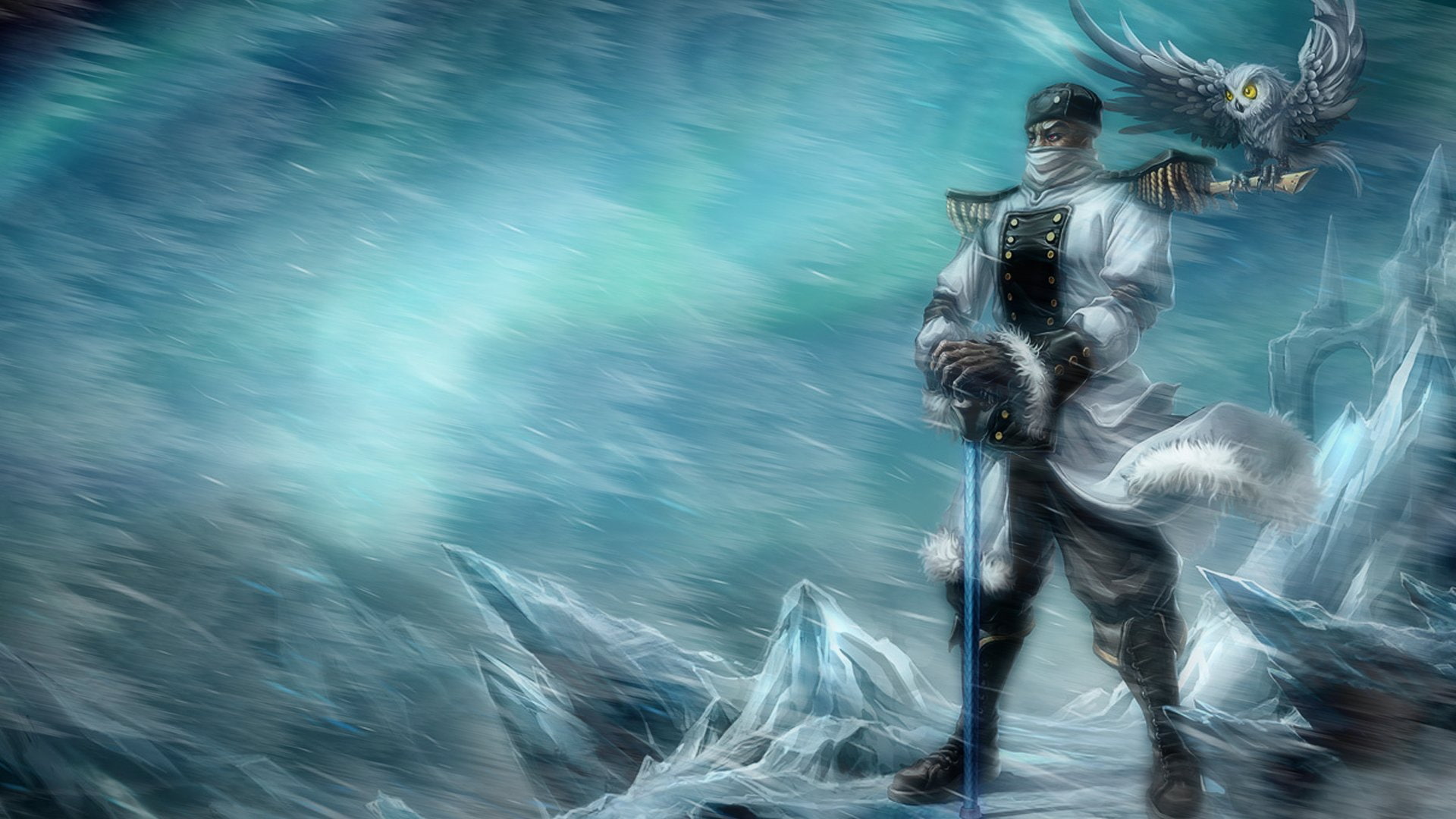 beside, 1080P, metal, rod, holding, Owl, Video Game, Blue, League Of Legends, man, Swain (League Of Legends), Bird, HD Wallpaper