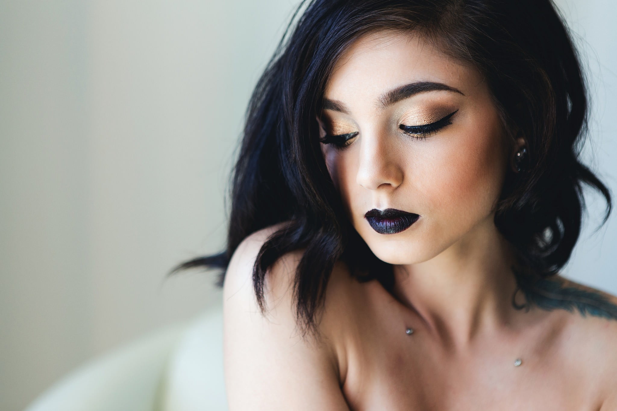 human face, one person, hairstyle, hair, women, piercing, fashion, adult, real people, make-up, face, tattoo, lipstick, headshot, indoors, young women, HD Wallpaper