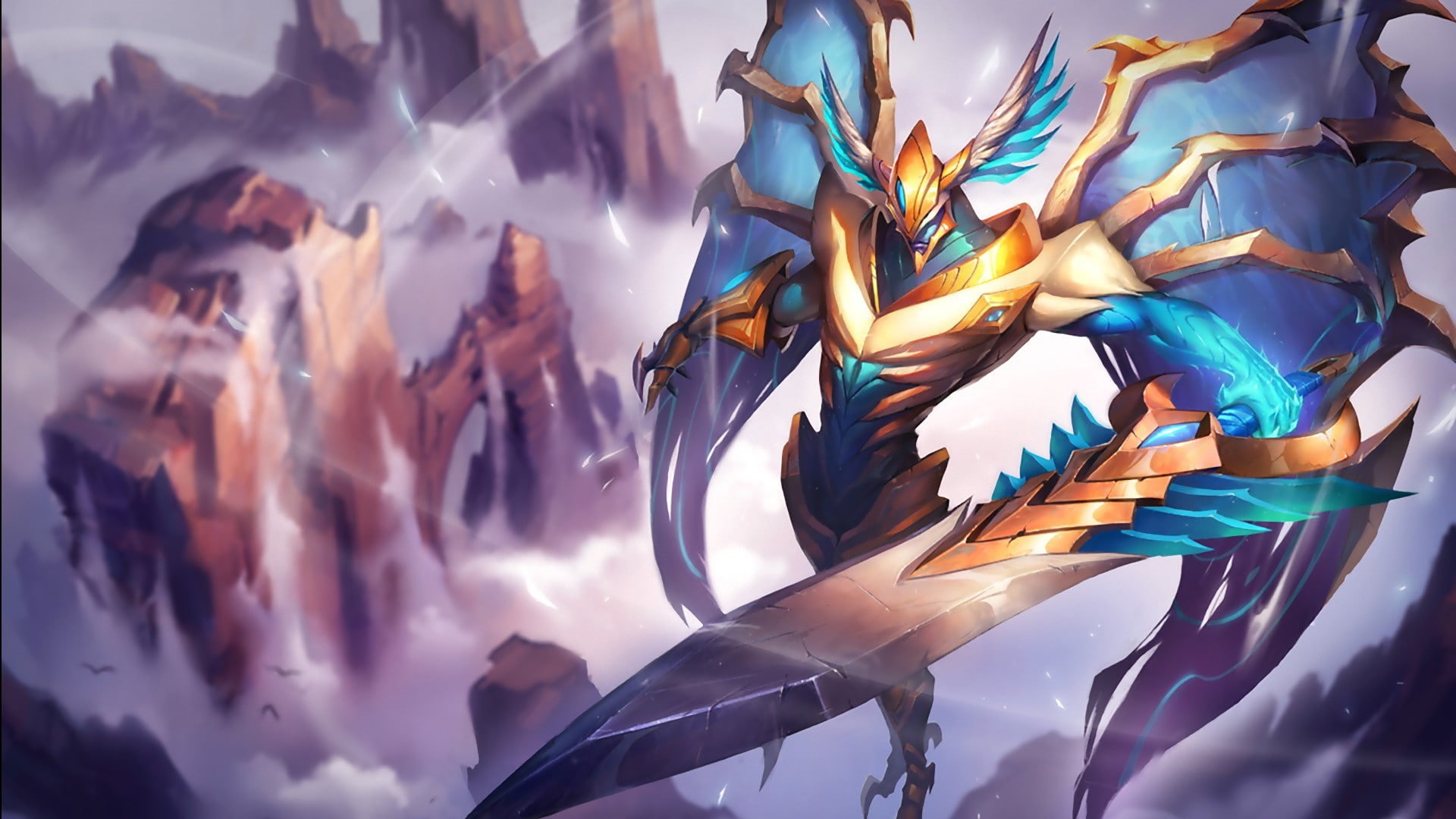 Aatrox (League of Legends), Sword, Video Game, 1080P, League Of Legends, Warrior, Wings, HD Wallpaper
