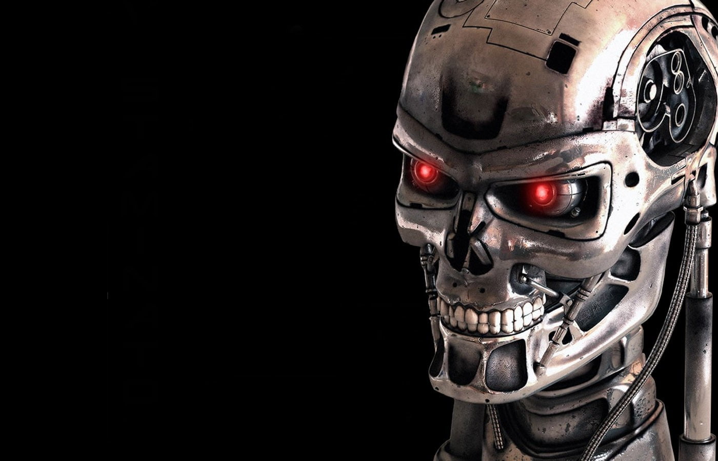 cut out, terminator t 1000, safety, copy space, motorcycle, 720P, indoors, work helmet, security, studio shot, metal, black color, machinery, close-up, HD Wallpaper