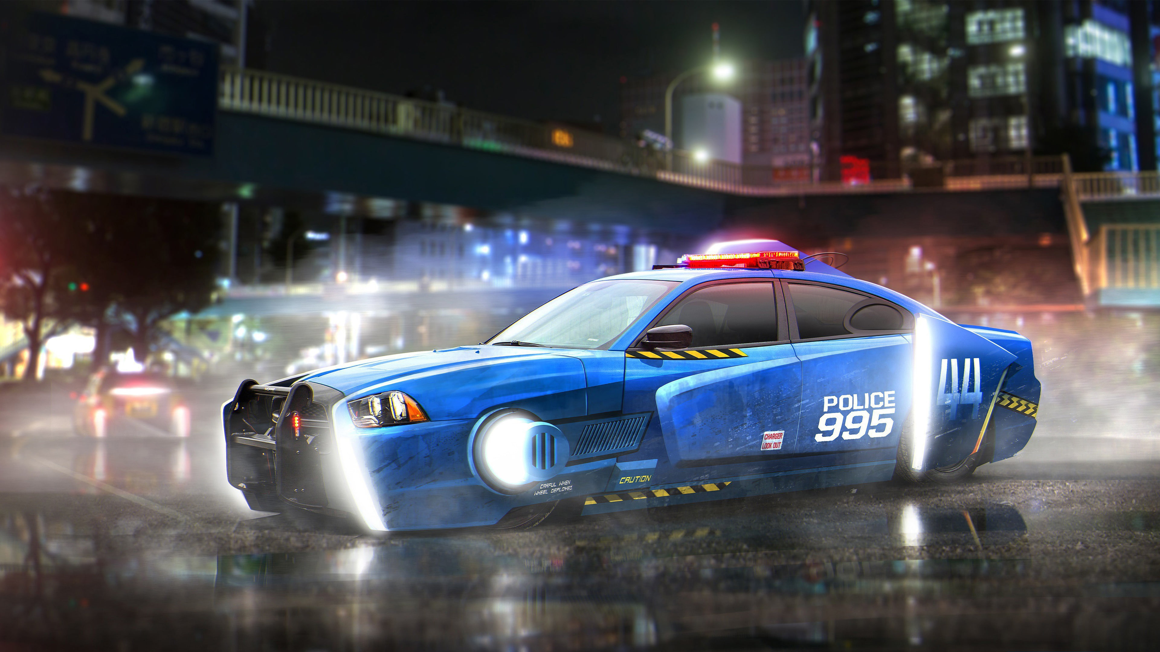 Spinner, Car, 4K, k, Blade, Police, Dodge, Runner, HD Wallpaper