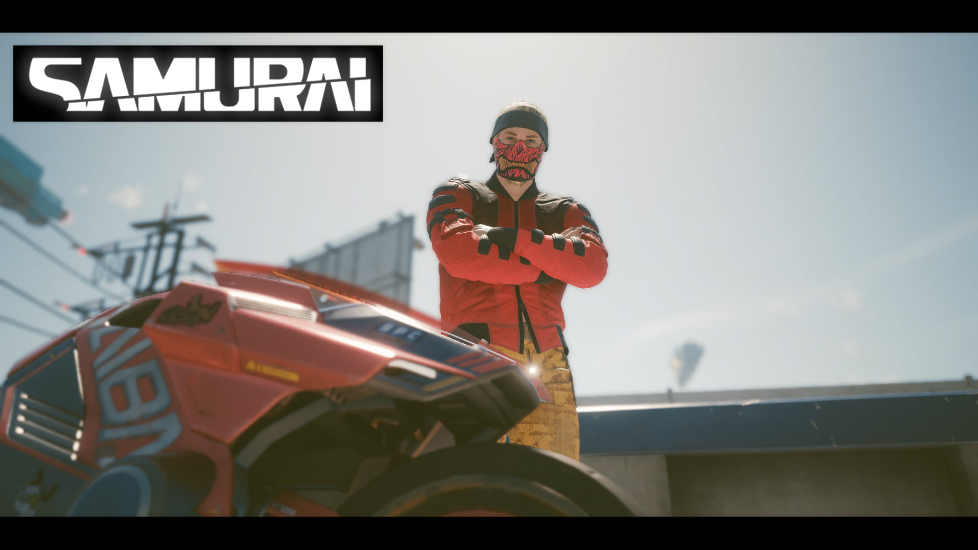 PC gaming, screen shot, cyberpunk, 1080P, samurai, Cyberpunk 2077, screengrab, HD Wallpaper