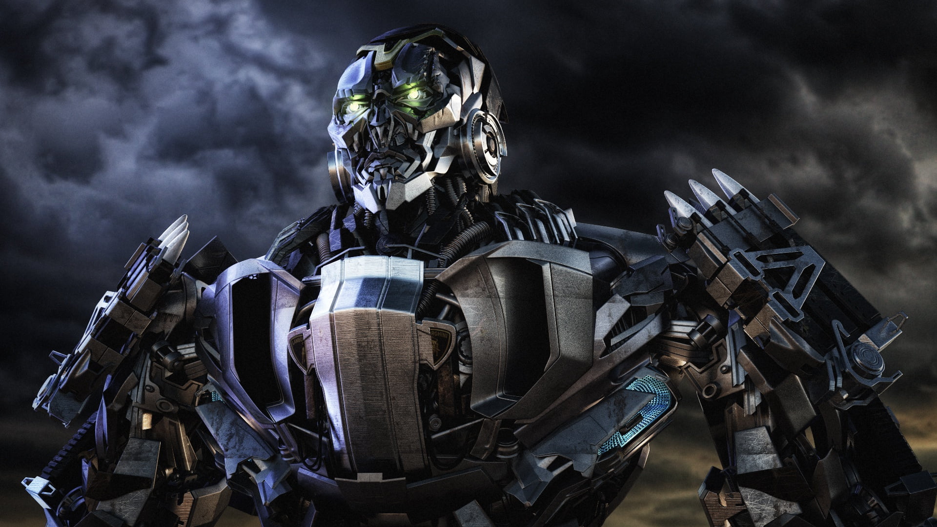 Iron, Sight, Transformer, Lamborghini, 1080P, Clouds, HD Wallpaper