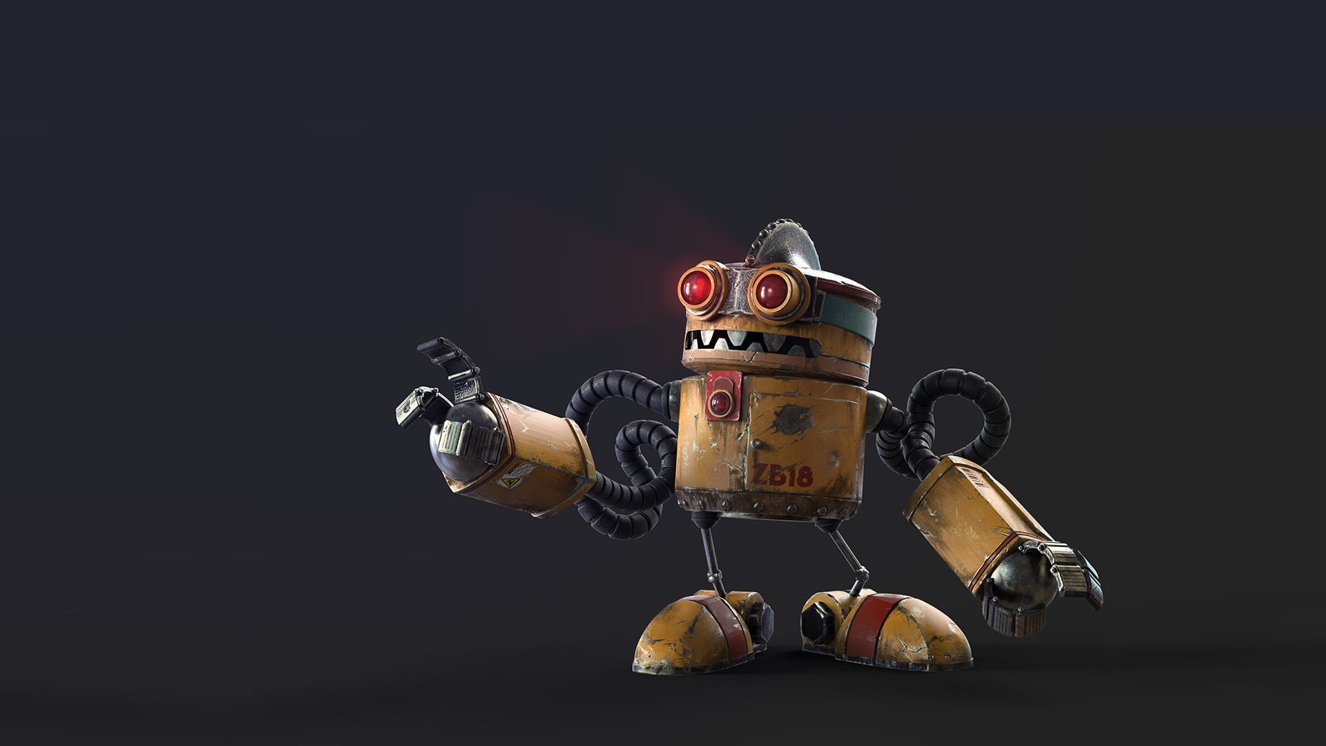 fiction, 1080P, childrens, ZBrush 2018 Roboto, robot, art, Pablo Munoz Gomez, HD Wallpaper