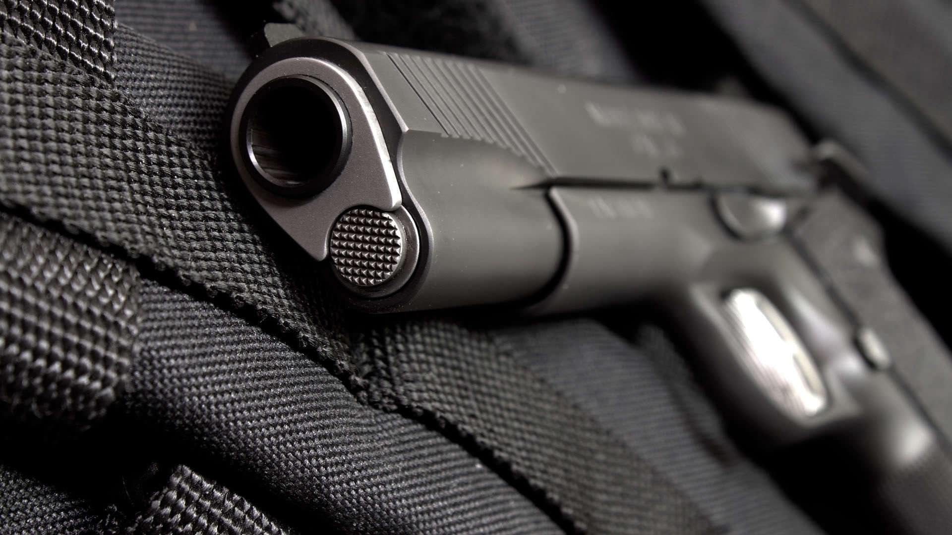 1080P, weapon, macro, gun, pistol, M1911, closeup, HD Wallpaper