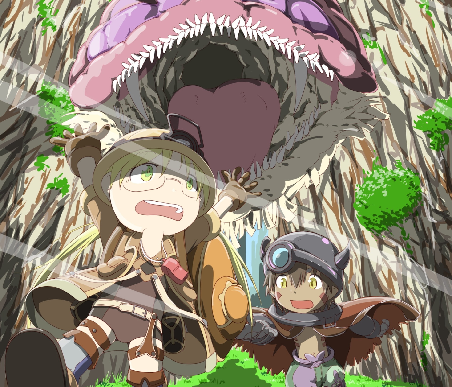 Reg (Made in Abyss), Riko (Made in Abyss), 1080P, Made In Abyss, Anime, HD Wallpaper