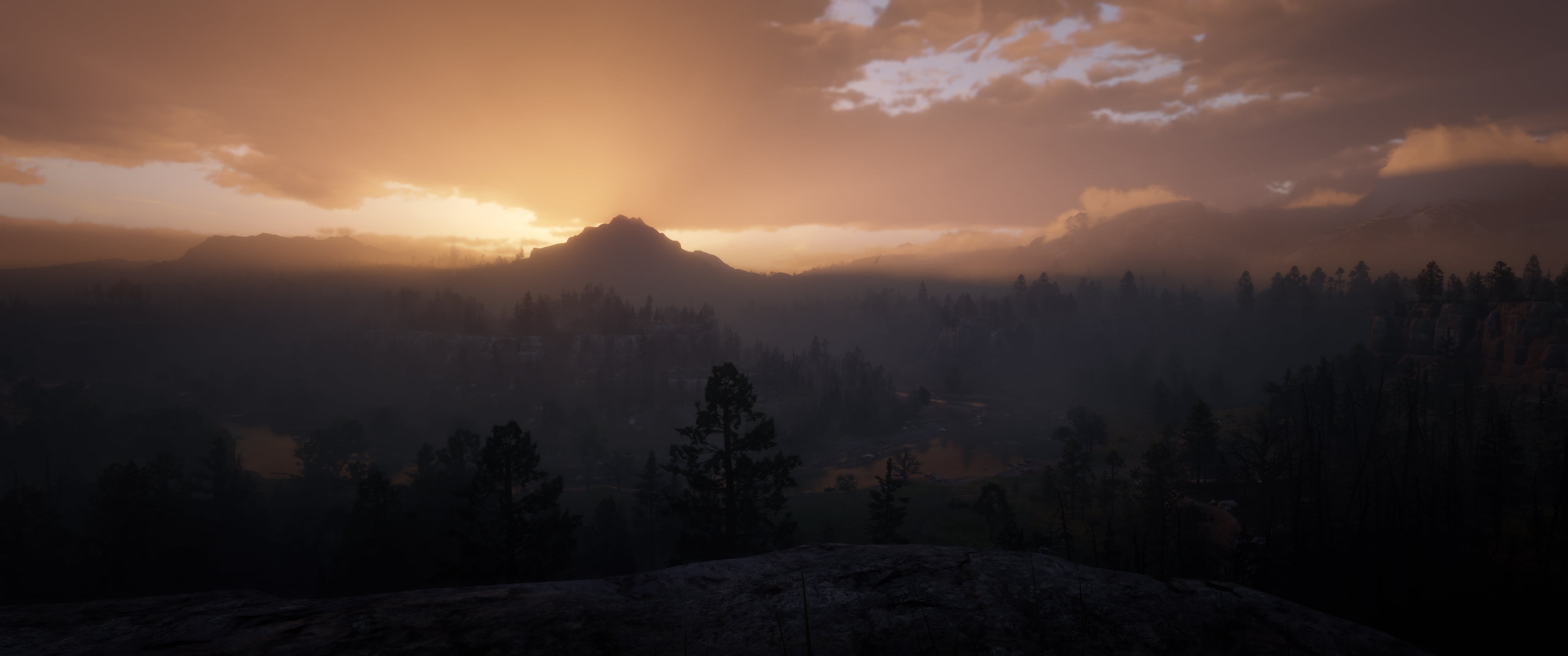 Video Game Landscape, Rockstar Games, screen shot, Red Dead Redemption 2, 2K, HD Wallpaper