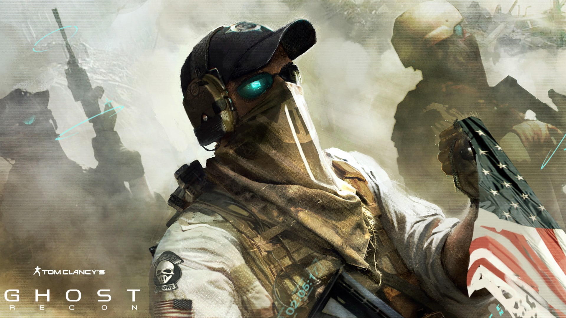 recon, video games, ghost, hd, graw, drawing, soldiers, 1080P, HD Wallpaper