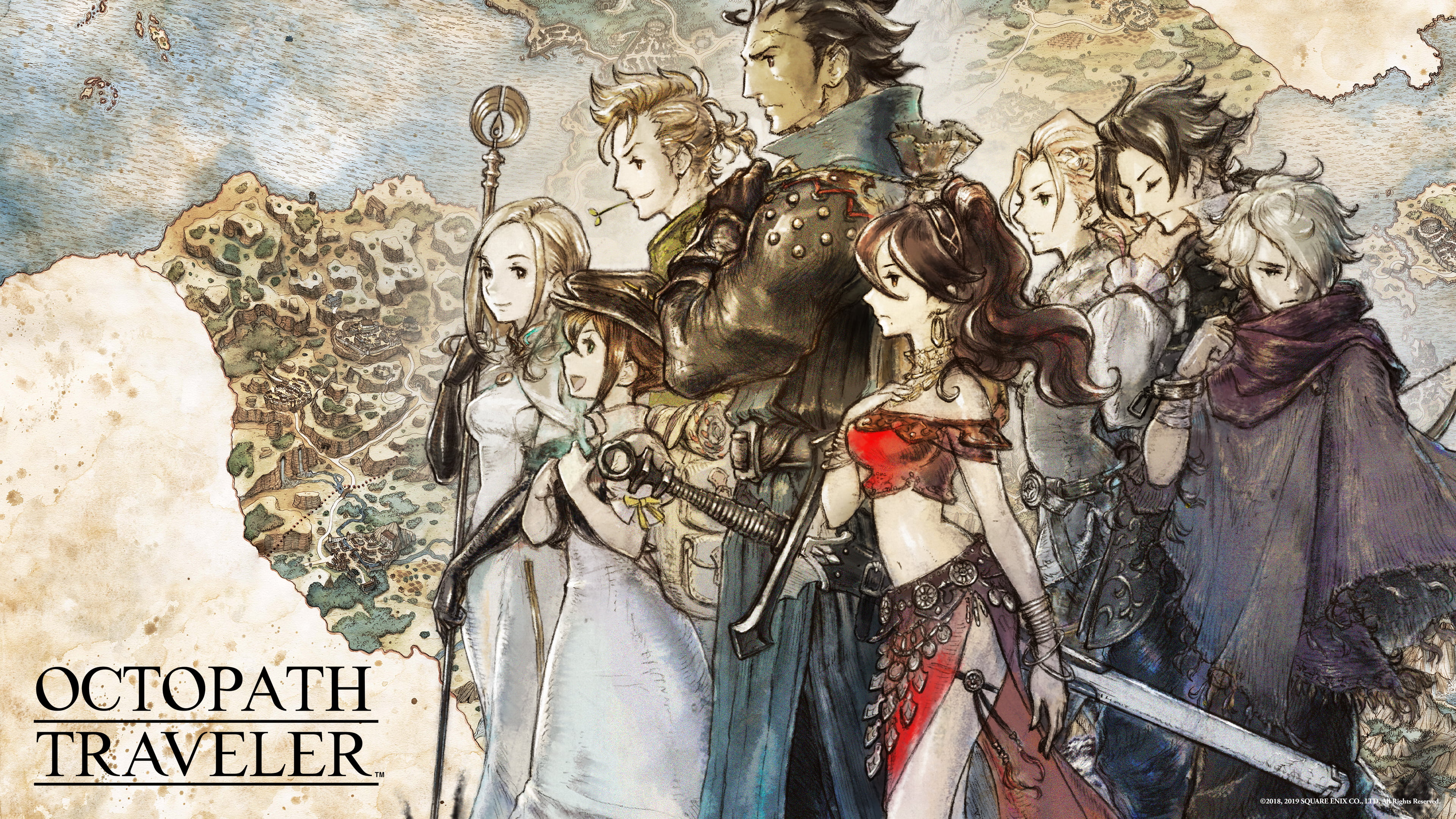 artwork, 4K, Octopath Traveler, HD Wallpaper
