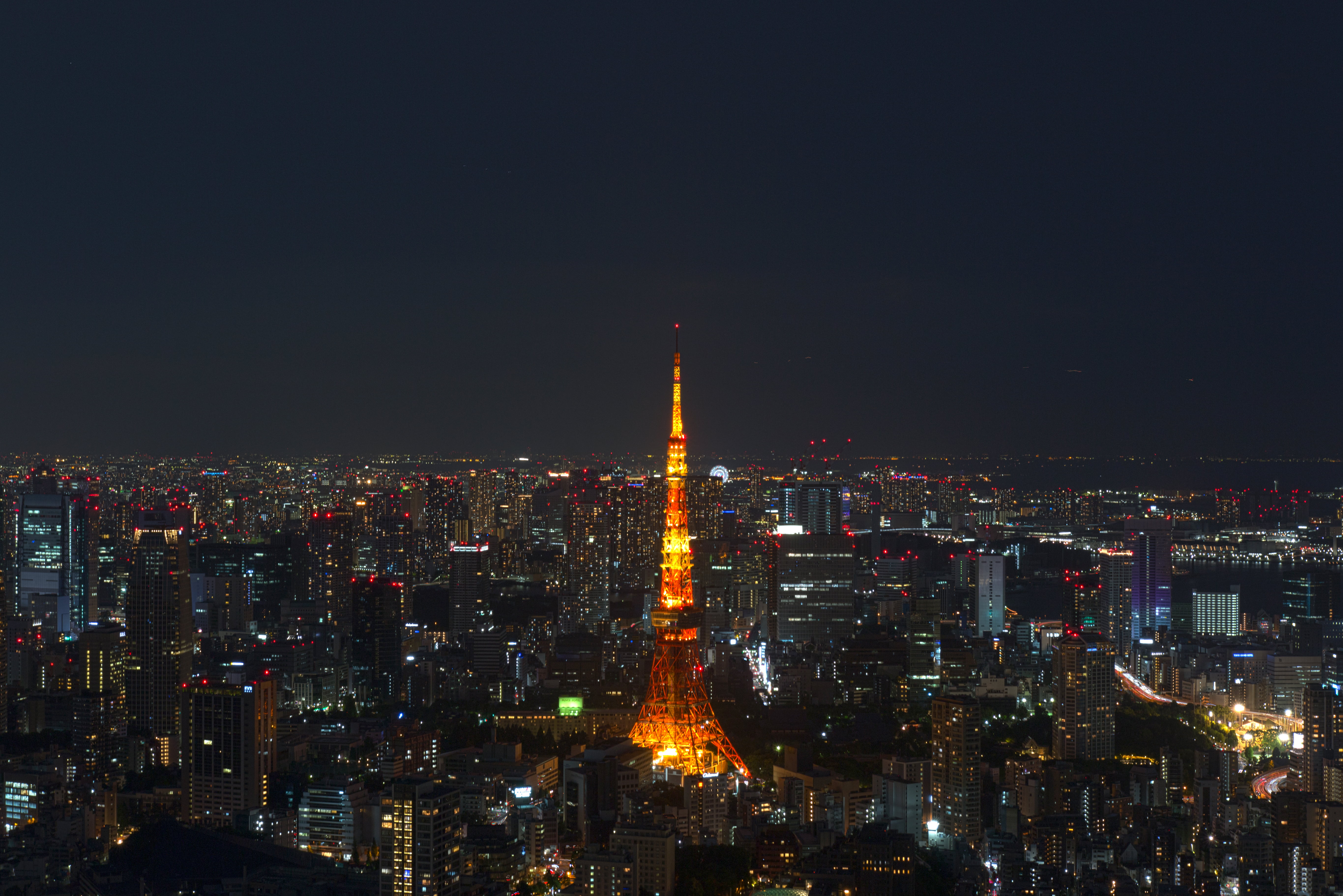 Asia, 5K, cityscape, lights, night sky, Tokyo, city, Tokyo Tower, HD Wallpaper