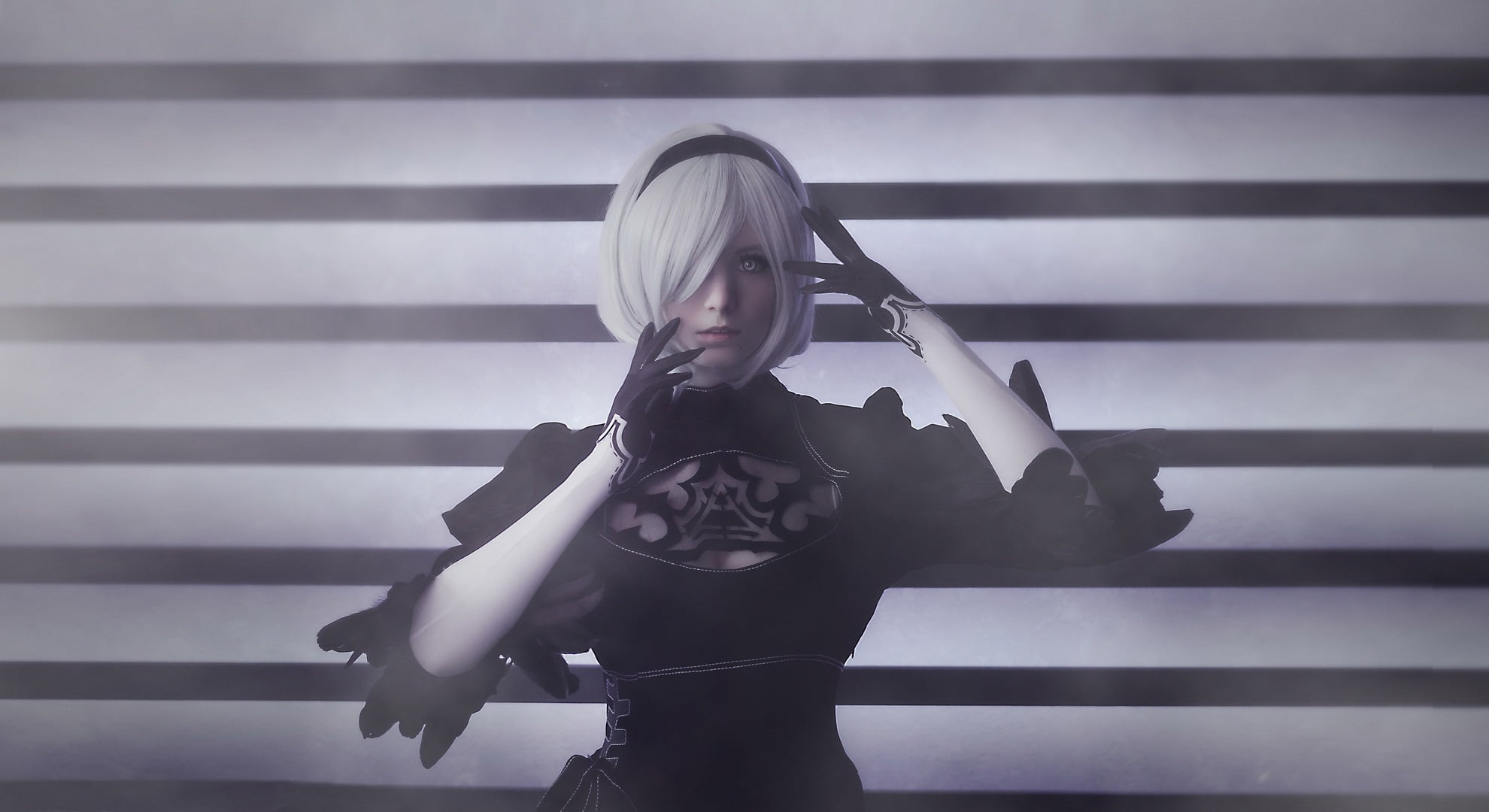 1080P, 2B, cosplay, No. 2 Yorha, Nier Automata, HD Wallpaper