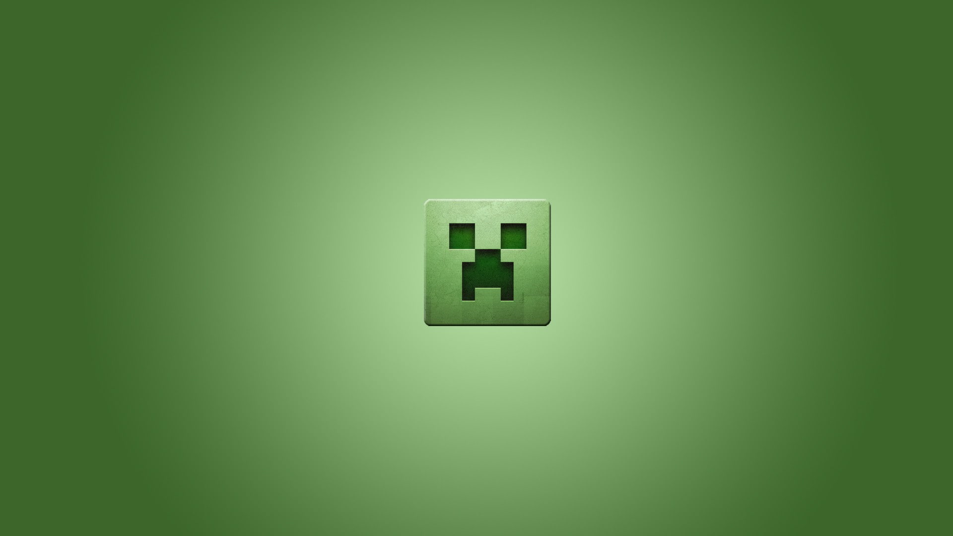 background, games, video, simple, green, creeper, minecraft, 1080P, simplistic, minimalistic, HD Wallpaper