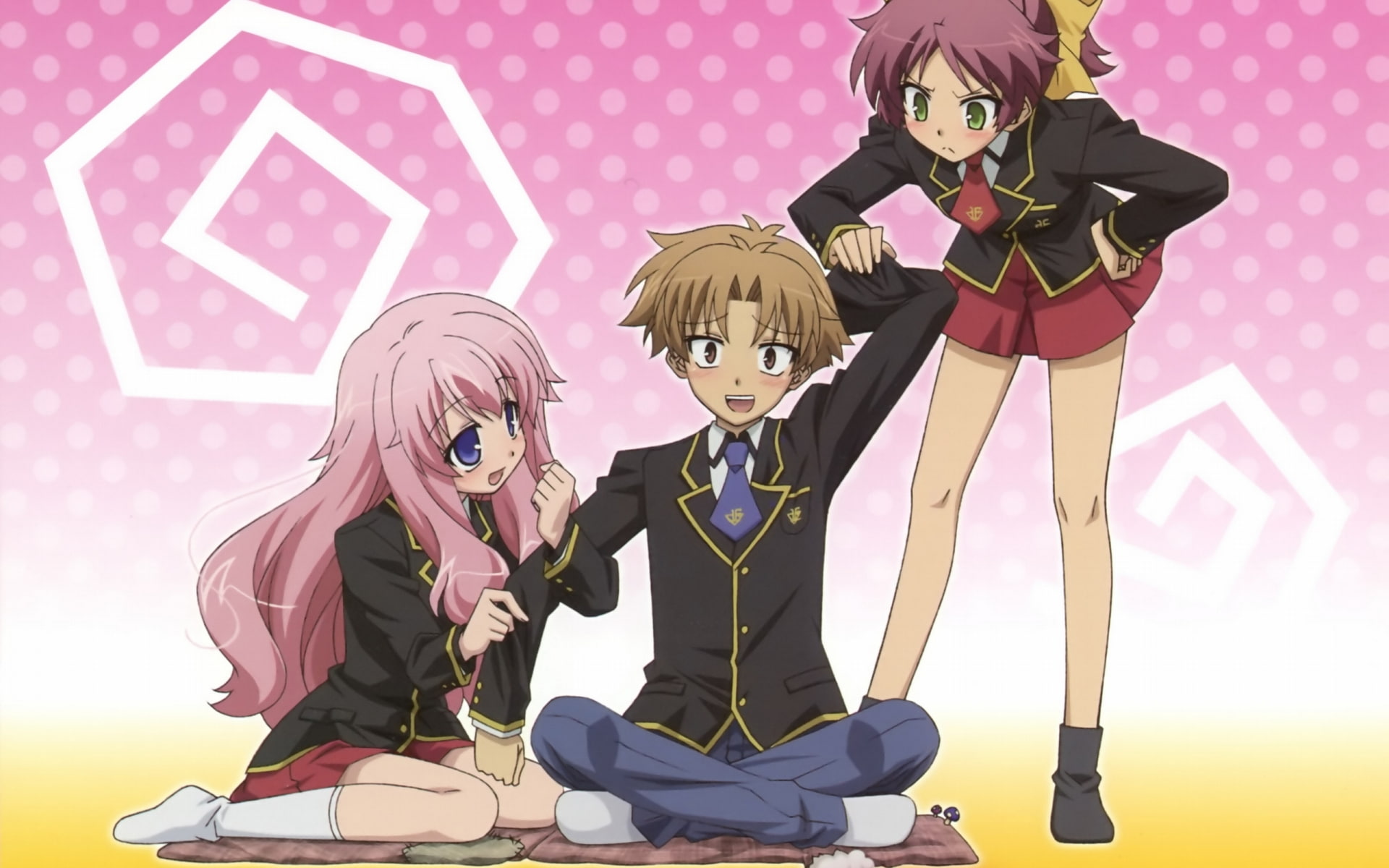 1080P, shimada, school, shoukanjuu, baka, himeji, mizuki, uniforms, test, akihisa, minami, yoshii, HD Wallpaper