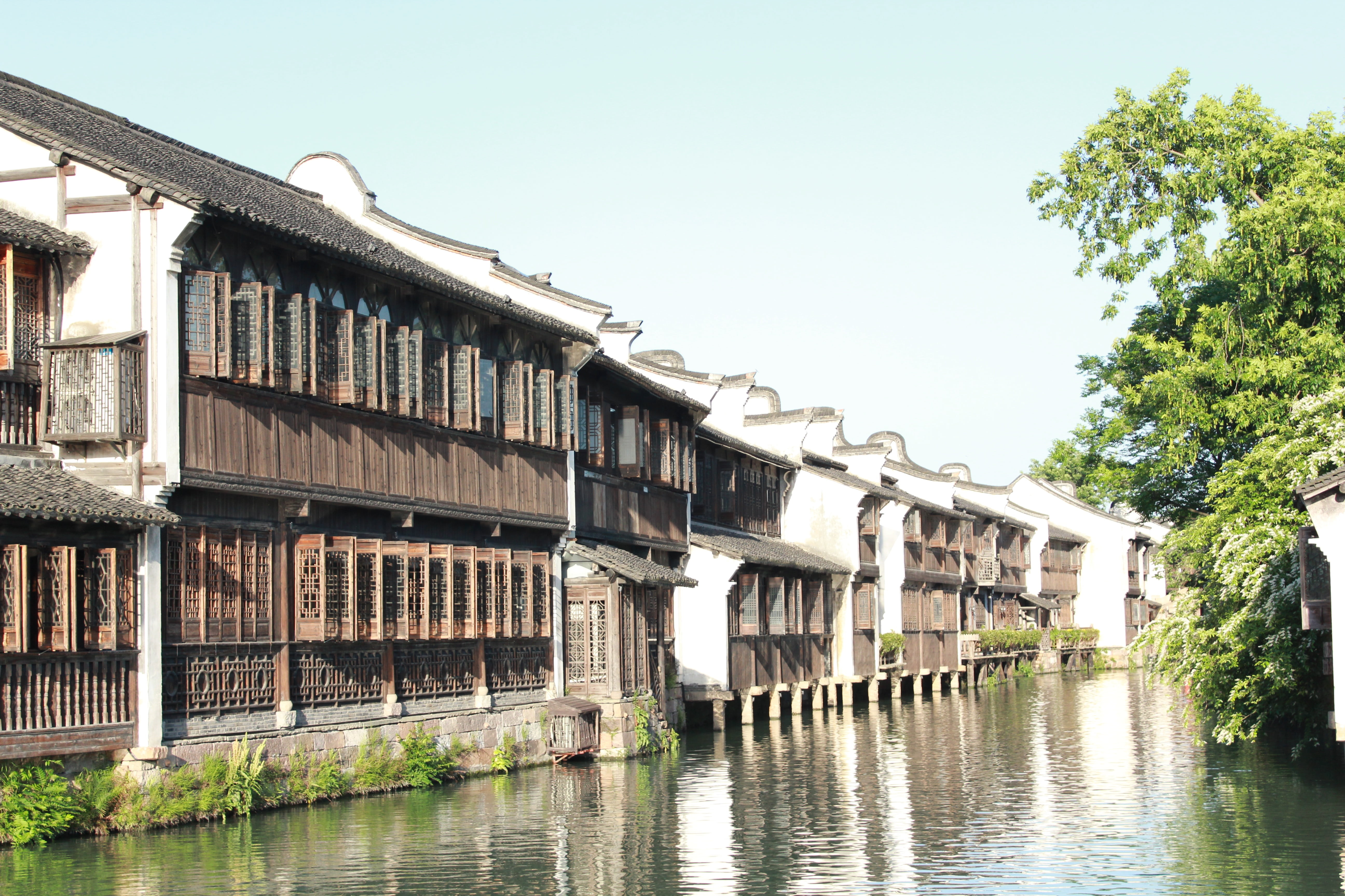 fresh, outdoors, building, day, watertown, nature, built structure, 5K, building exterior, west gate, zhejiang, residential district, classical, architecture, HD Wallpaper