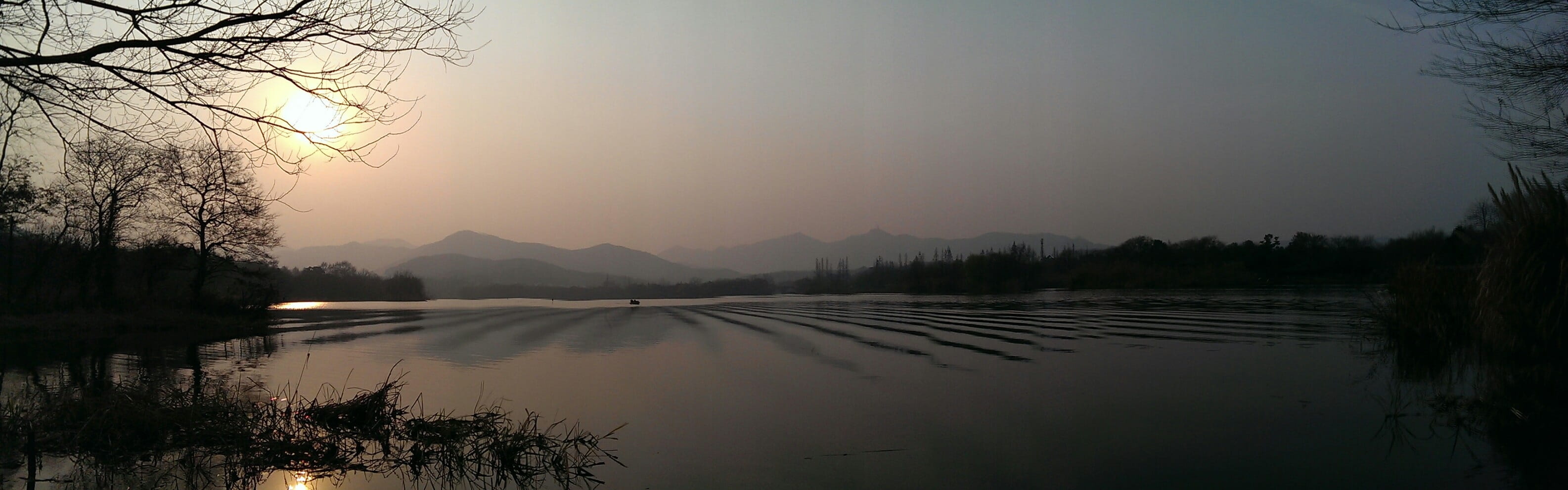 no people, sky, landscape, scenics - nature, travel, outdoors, winter, water, environment, reflection, tranquility, sunset, china, non-urban scene, beauty in nature, HD Wallpaper