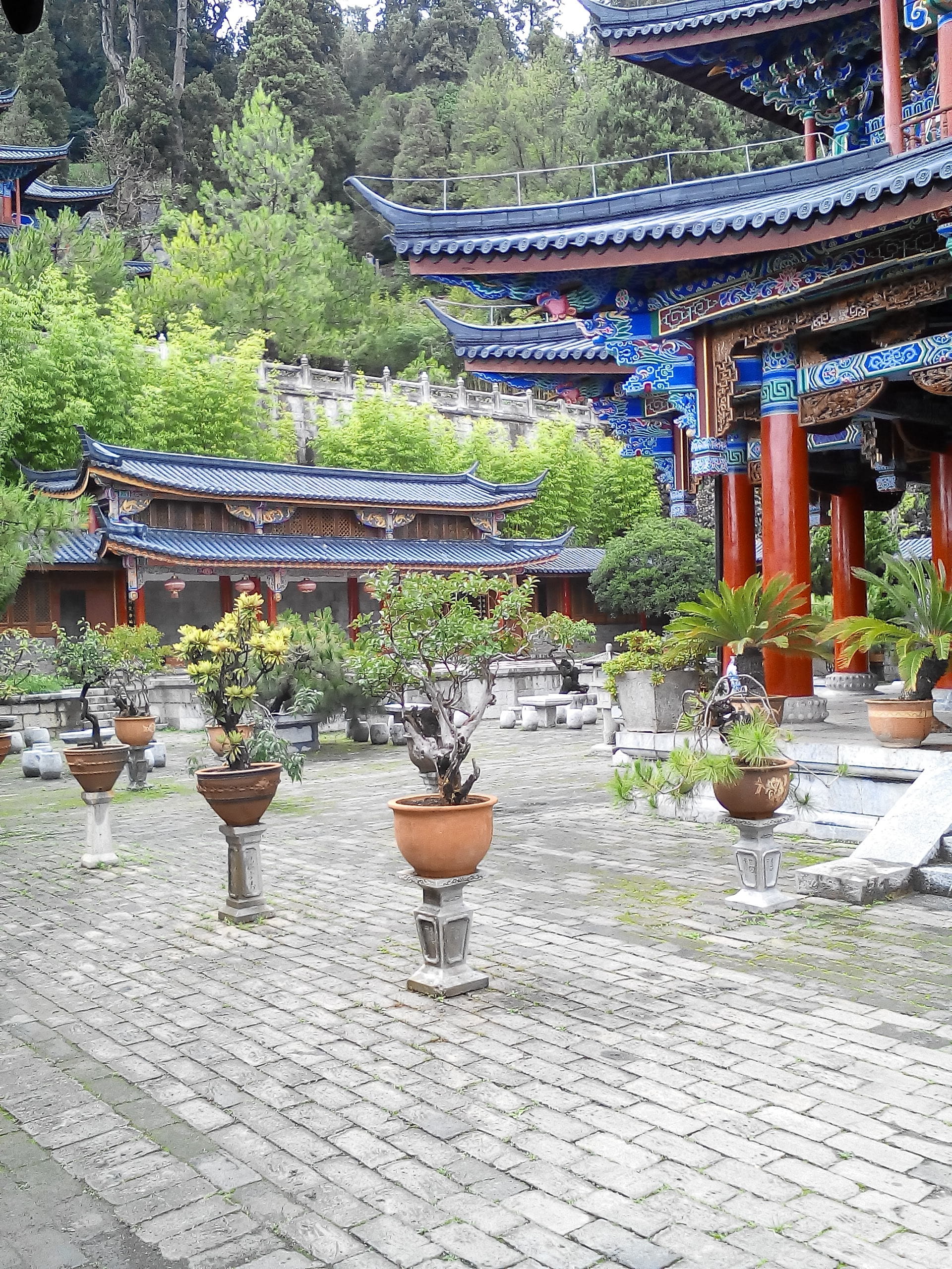 building, pavilion, architecture, ancient cultures, building exterior, belief, spirituality, china wind, garden view, religion, shrine, nature, day, 2K, Phone HD Wallpaper