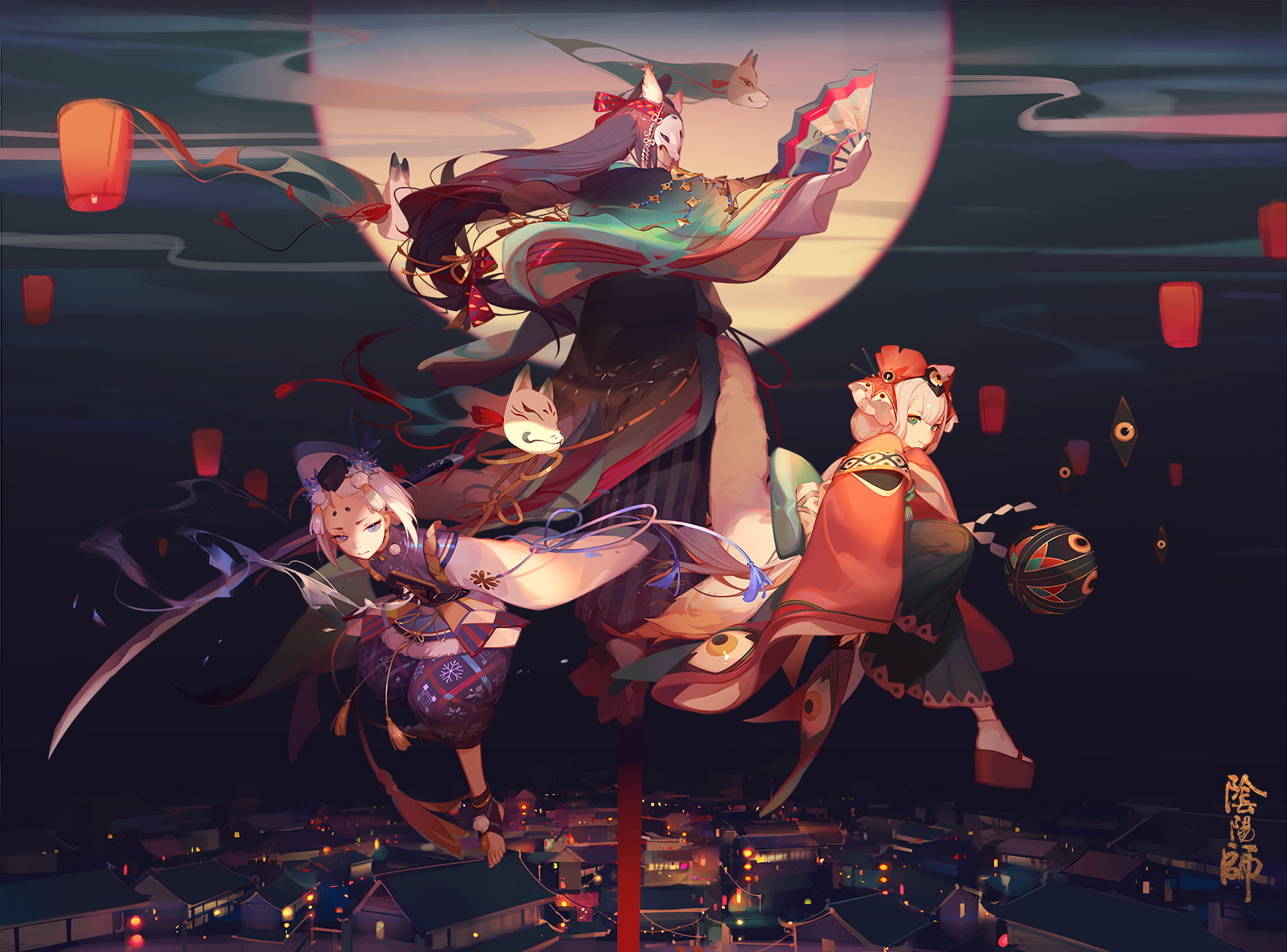 1080P, Anime, Onmyouji, HD Wallpaper