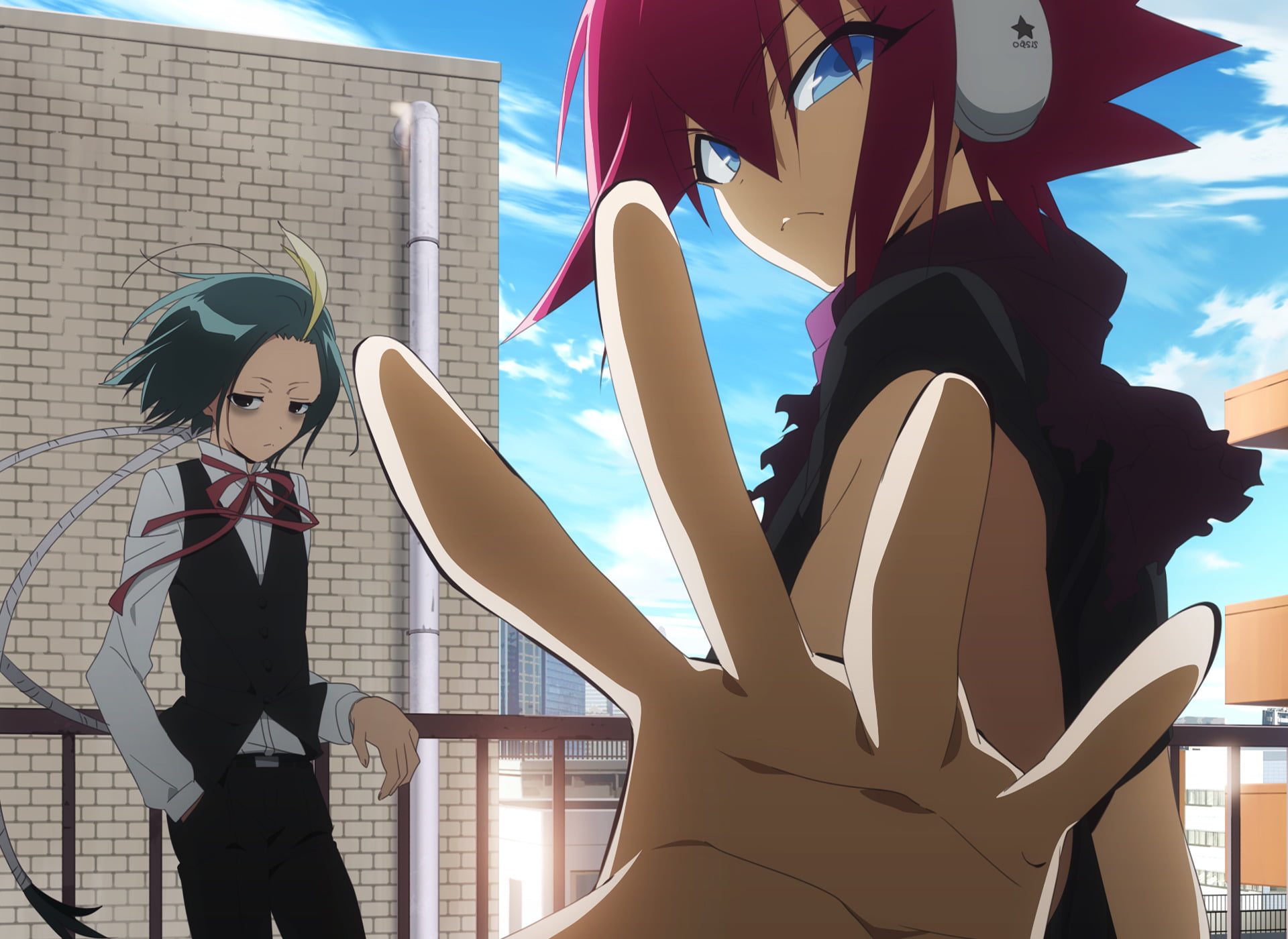 architecture, representation, Twin Star Exorcists, Shimon Ikaruga, Sousei no Onmyouji, building exterior, Seigen Amawaka, women, creativity, built structure, HD Wallpaper