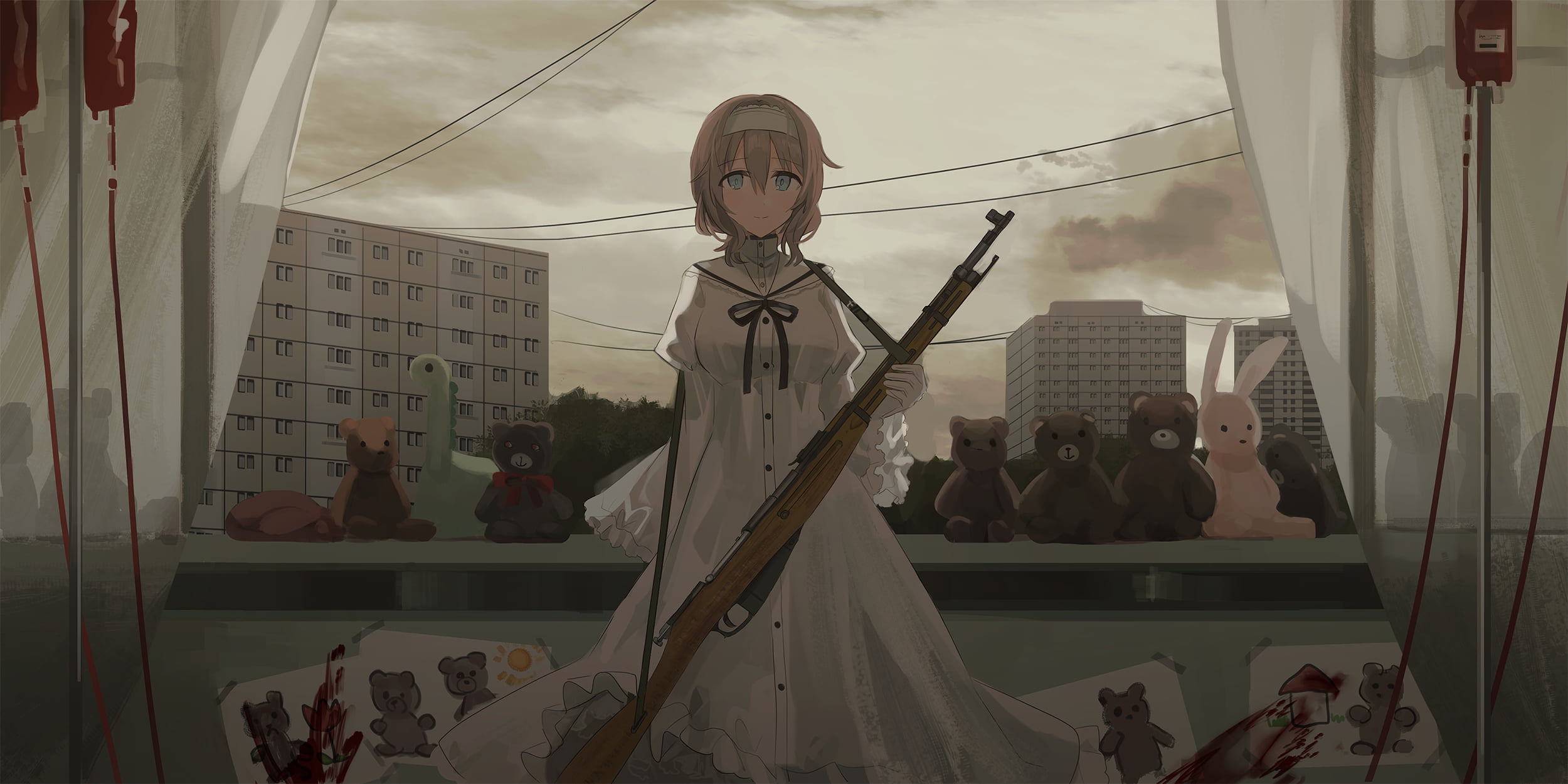 digital art, anime girls, Chihuri 45, anime, 1080P, original characters, HD Wallpaper