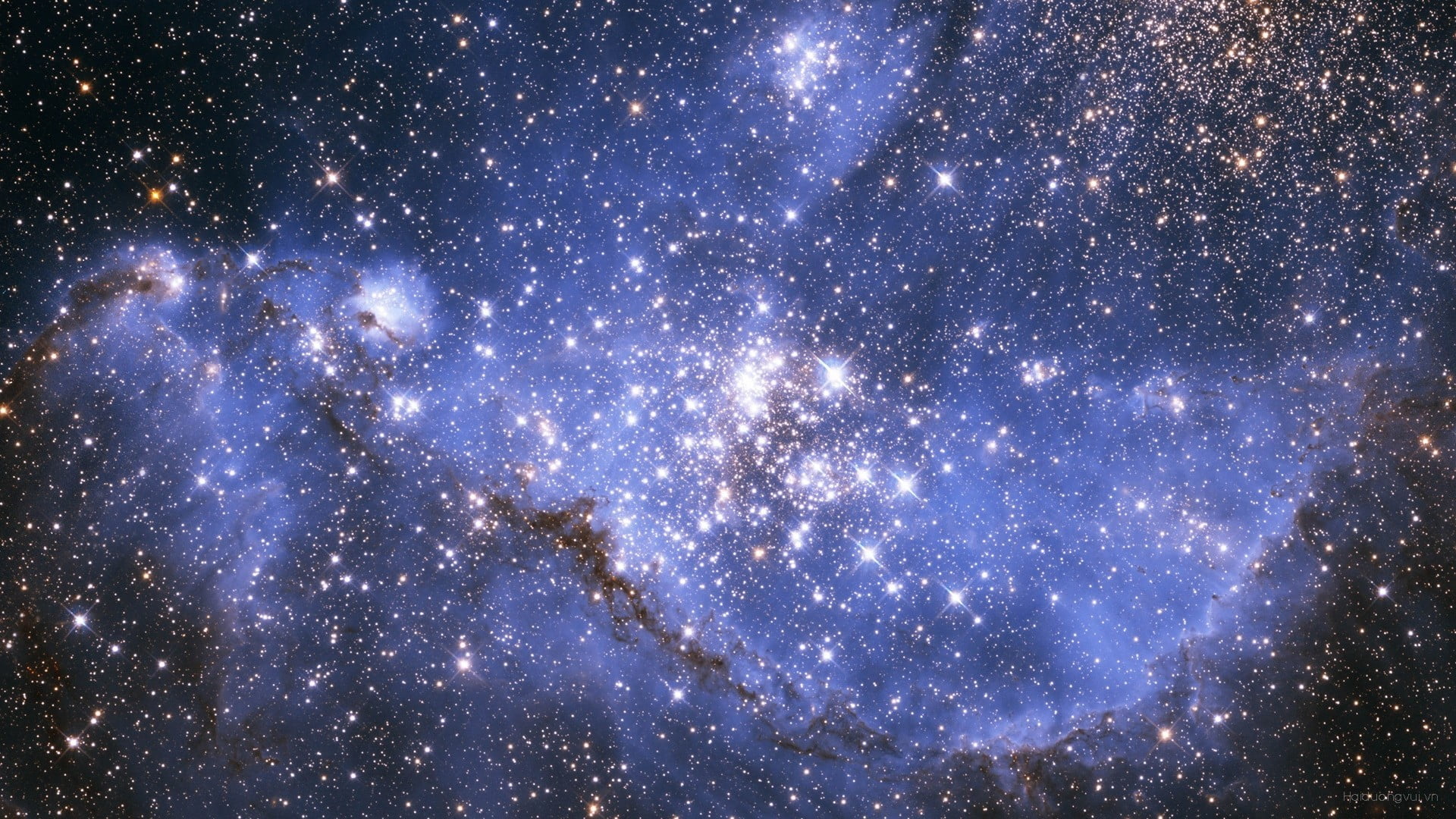 digital art, galaxy, beauty in nature, constellation, globular star cluster, space exploration, 1080P, no people, blue, bright, night, infinity, space, HD Wallpaper
