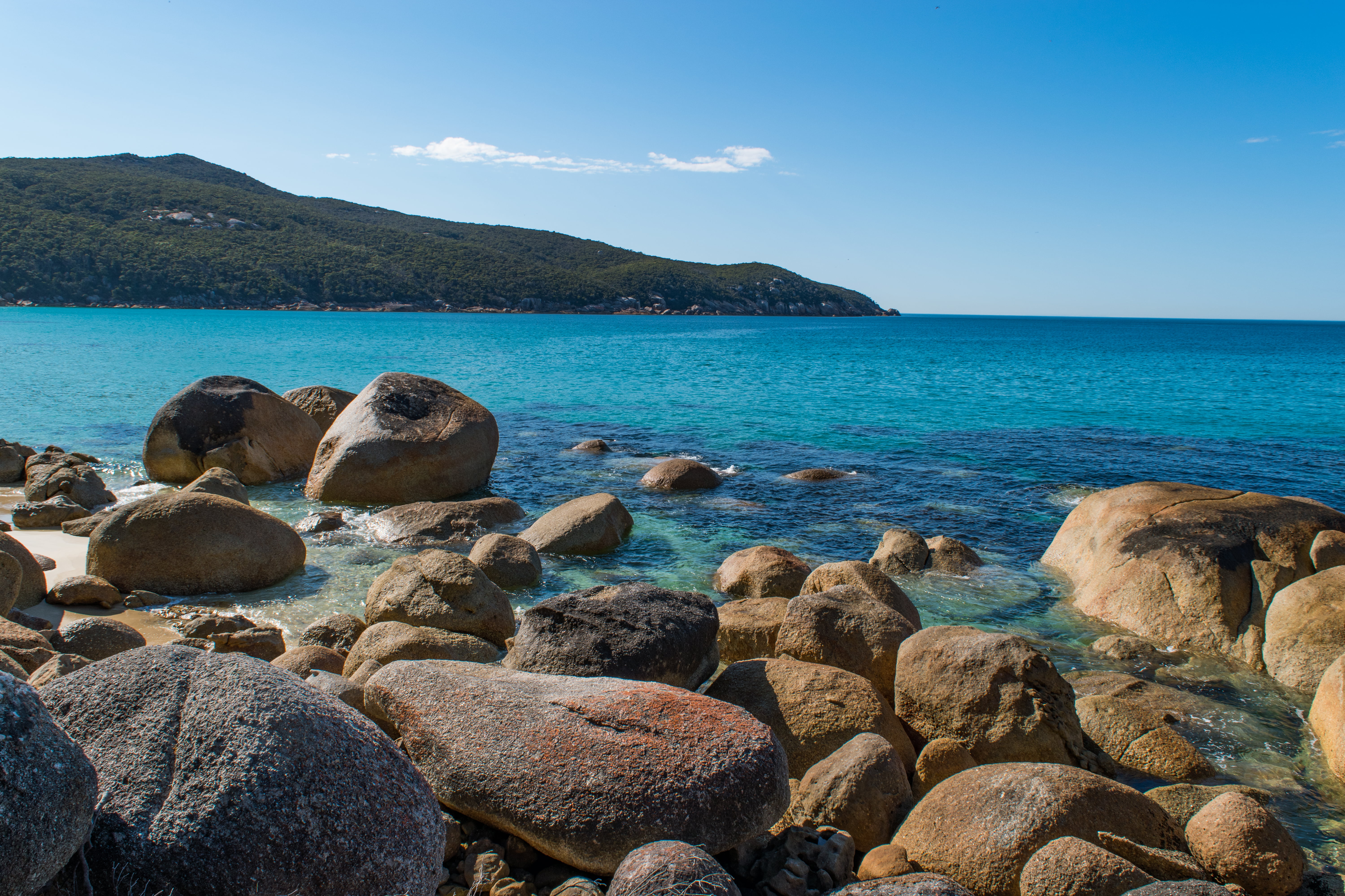 blue, nikkor, time, sea, beach, nikon  d5500, Prom, outdoors, sky, promontory, Australia, ocean, blue ocean, coastline, sunny  day, vacations, Willson, HD Wallpaper