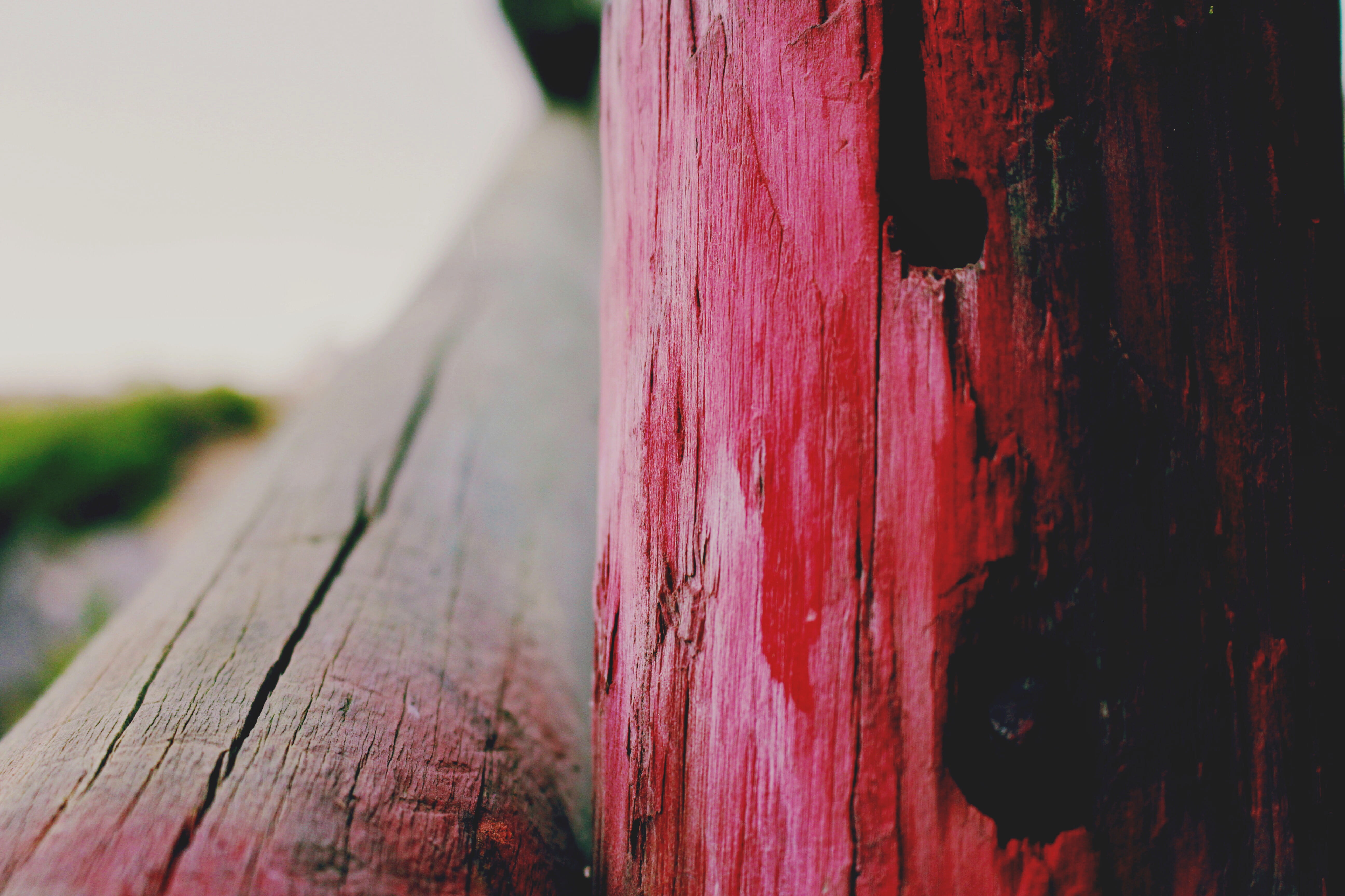 path, mark, no people, spray, textured, selective focus, wood, wood - material, weathered, south africa, marked, red, fence, focus on foreground, metal, HD Wallpaper