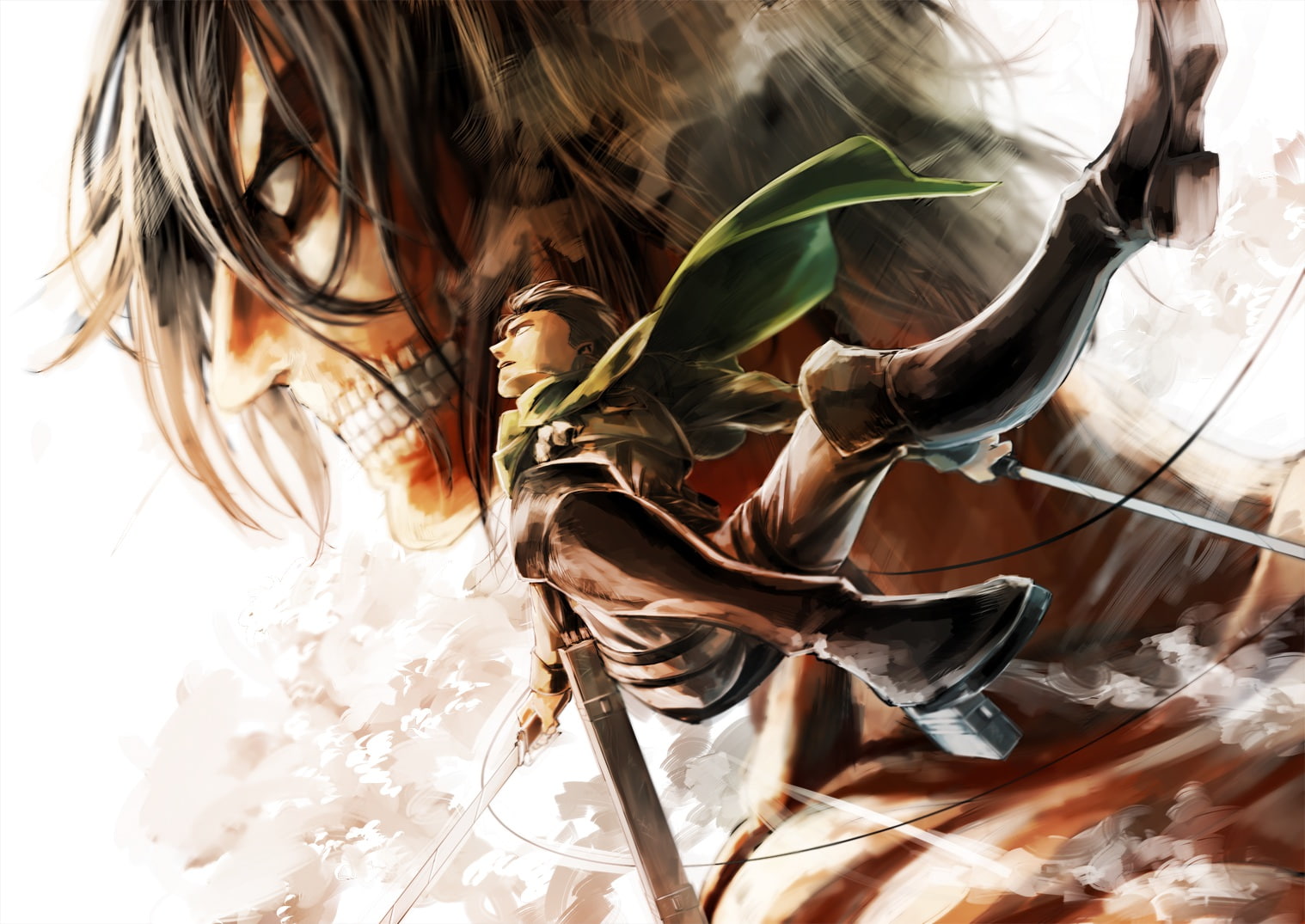 rogue, 720P, weapon, sword, gloria, otani, kyojin, boots, titan, rivaille, shingeki, HD Wallpaper
