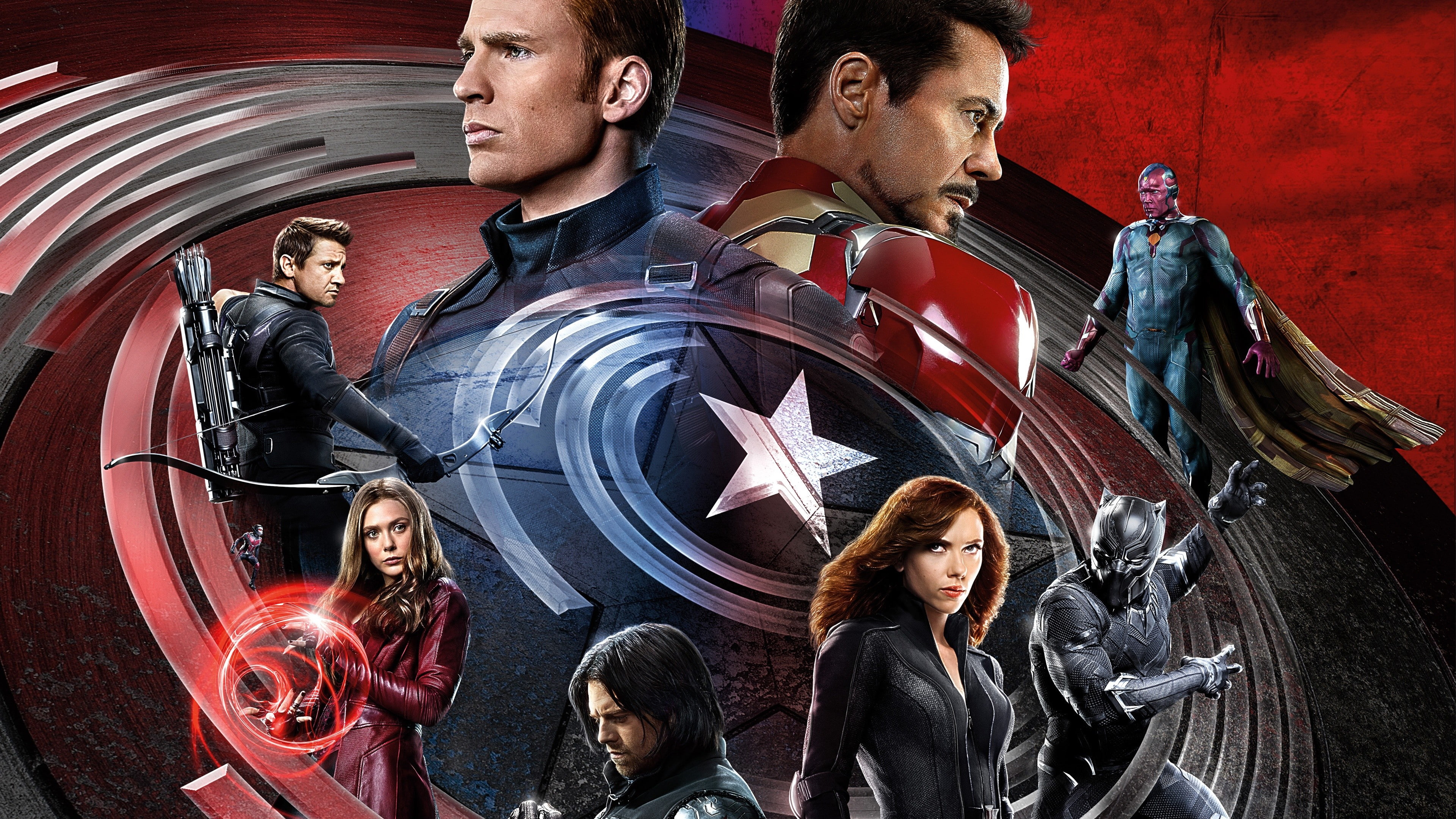 Marvel, Iron Man, best movies of 2016, Captain America 3: civil war, 4K, HD Wallpaper