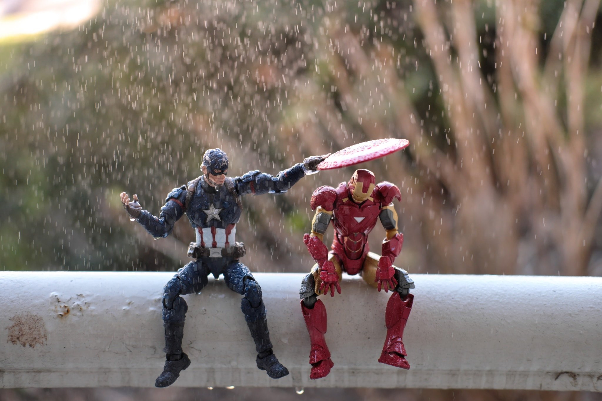 1080P, pete tapang captain america iron man toys humor 500px friends, HD Wallpaper