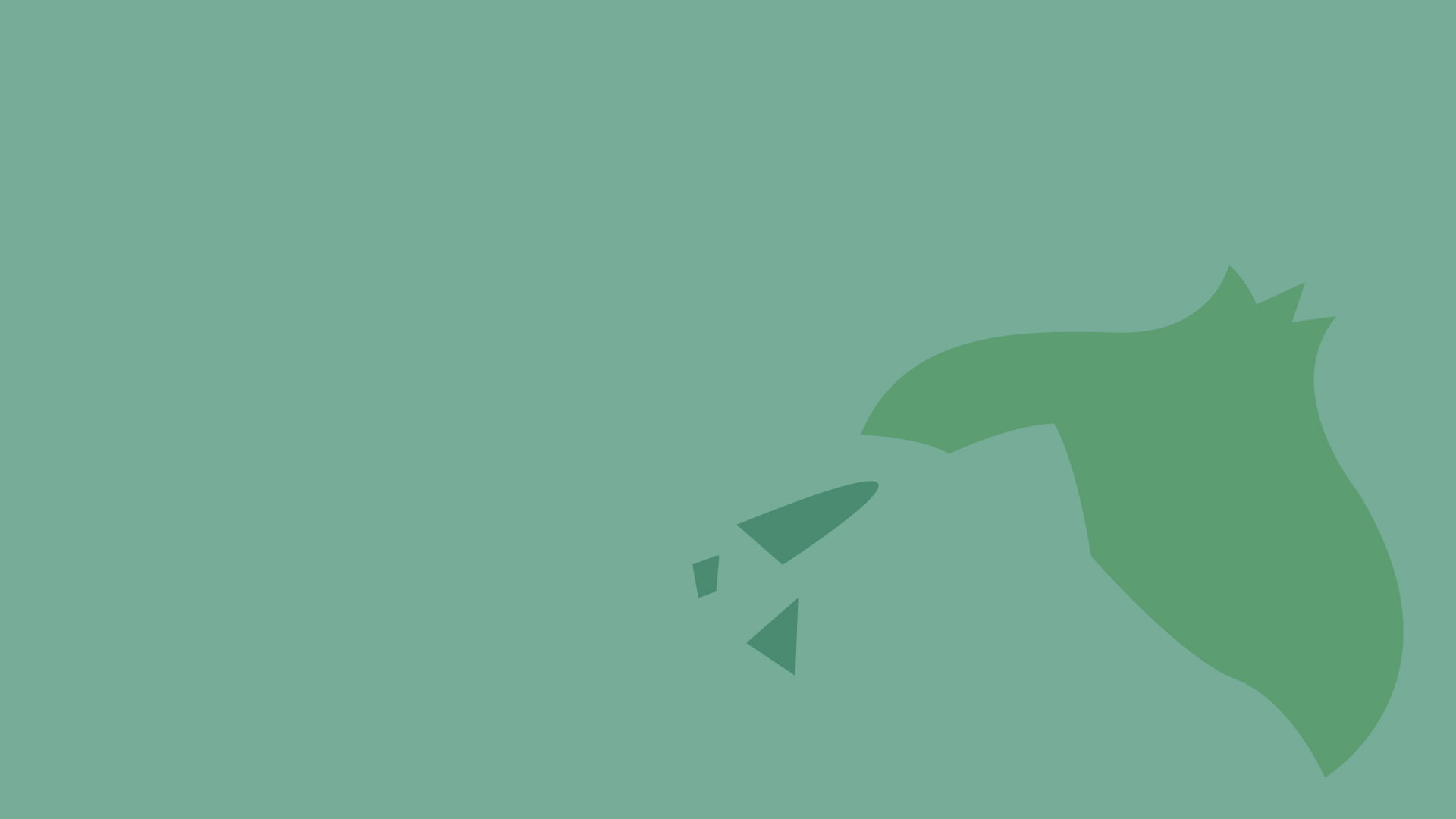 background, bulbasaur, 1080P, minimalism, green, green background, HD Wallpaper