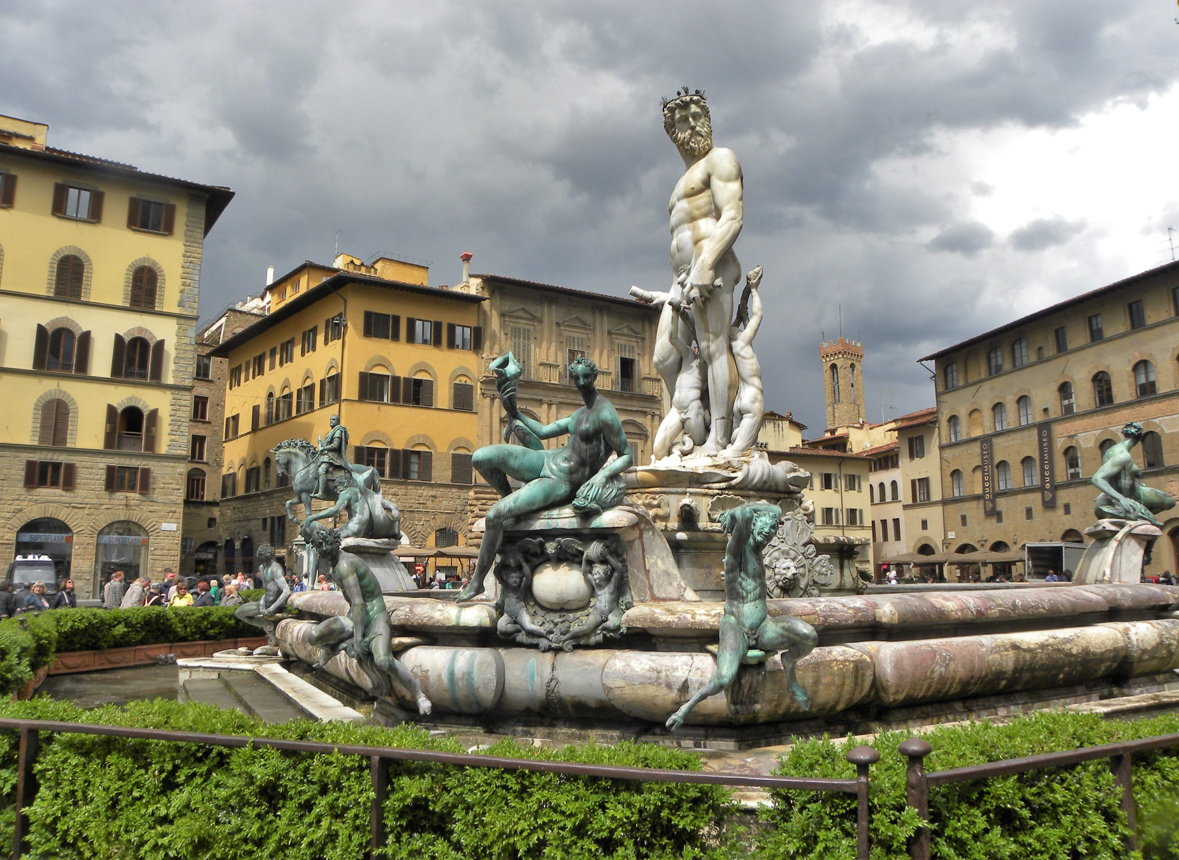 historic, tuscany, europe, architecture, city, travel destinations, creativity, italy, art and craft, no people, history, medieval, nature, fountain, representation, HD Wallpaper