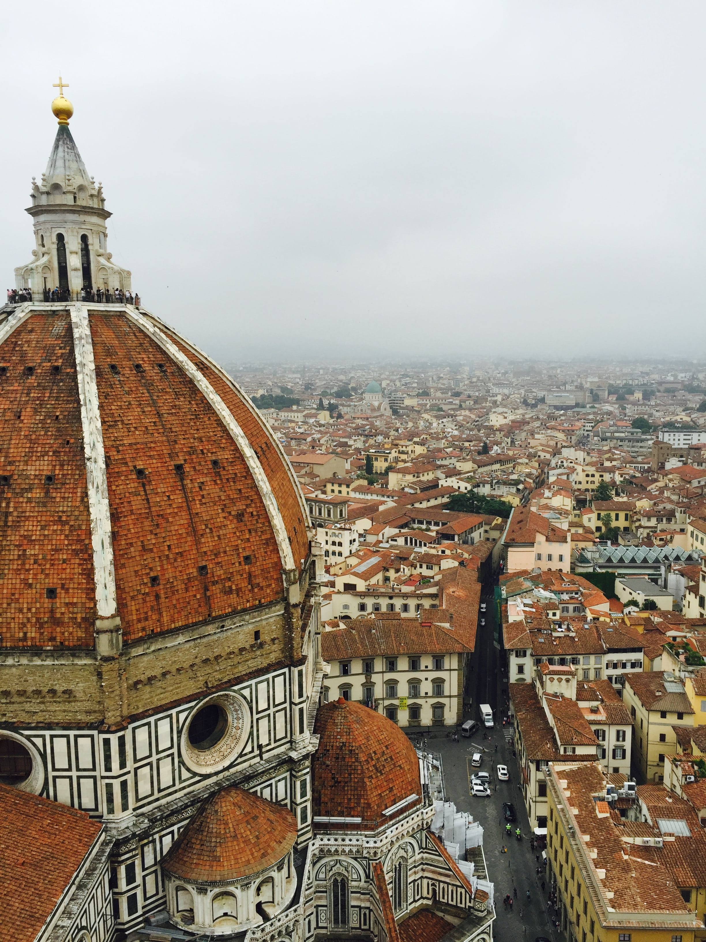 residential district, church, ancient, duomo, landmark, building, view, firenze, day, famous, belief, place of worship, cityscape, religion, high angle view, Phone HD Wallpaper