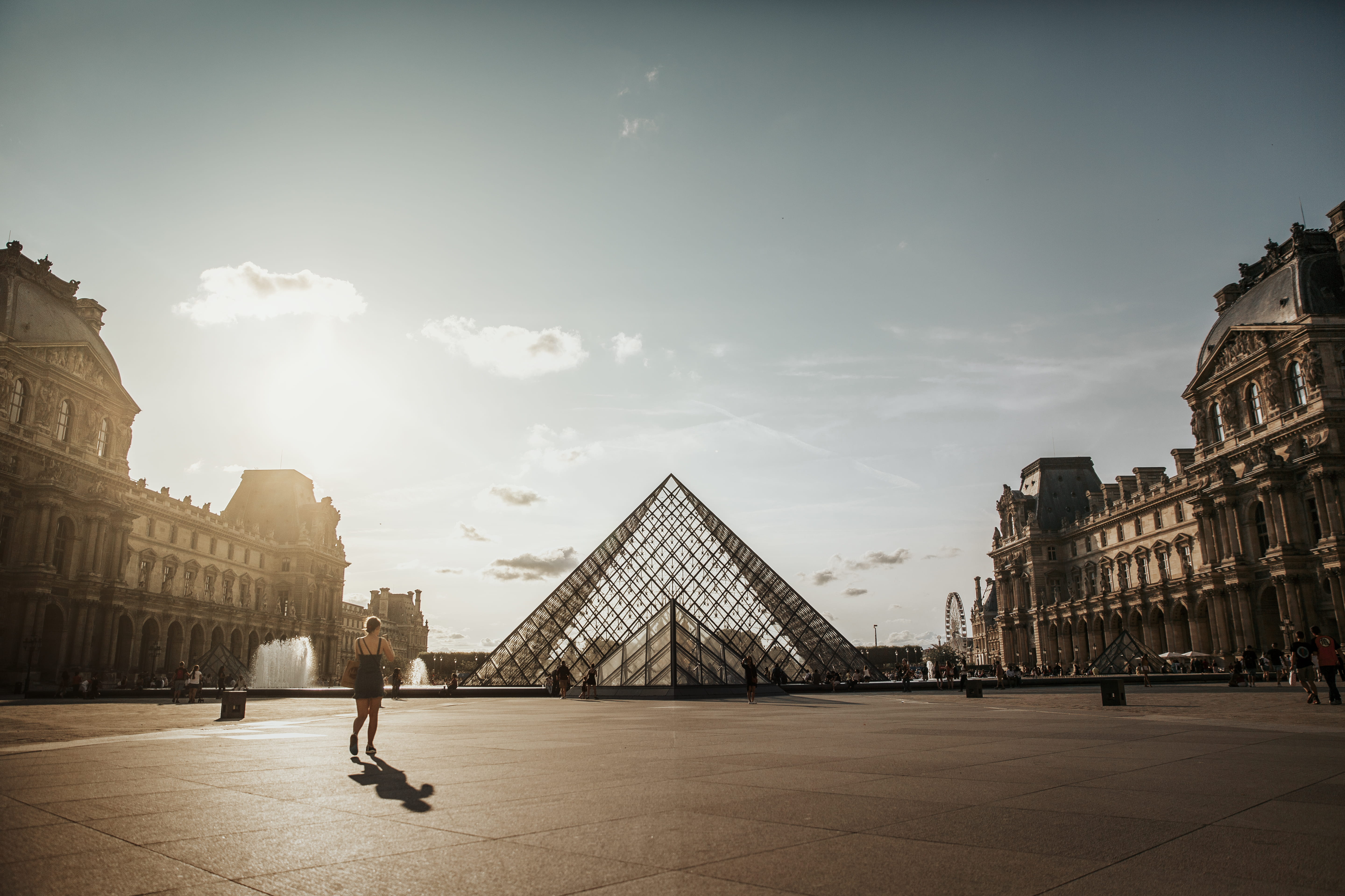 landmark, sunset, europe, monument, travel destination, cloud - sky, men, person, built structure, tourism, outdoors, standing, history, outdoor, building, HD Wallpaper