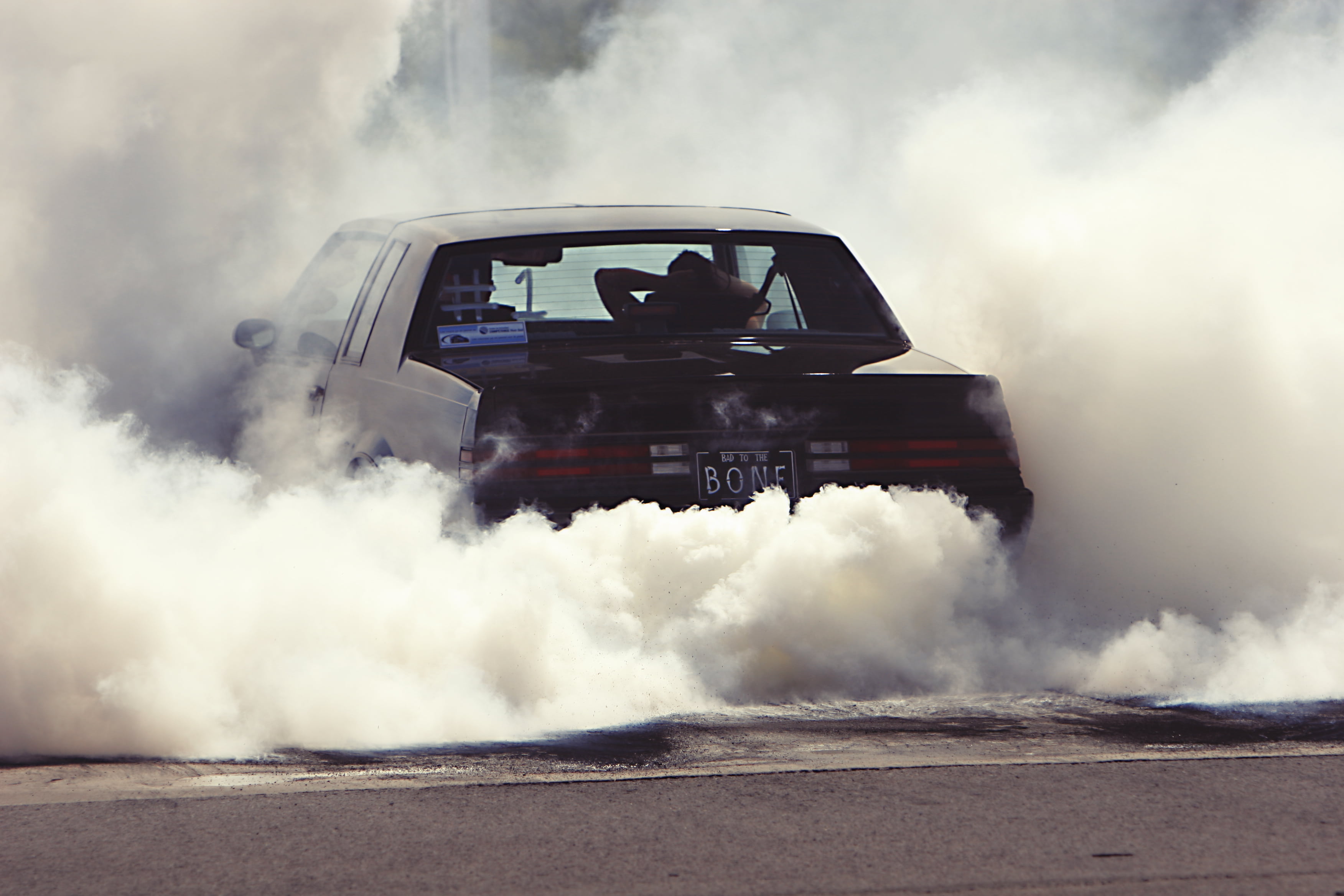 smoke, white, accidents and disasters, burnout, land vehicle, men, warning sign, nature, speed, mode of transportation, no people, outdoors, communication, HD Wallpaper
