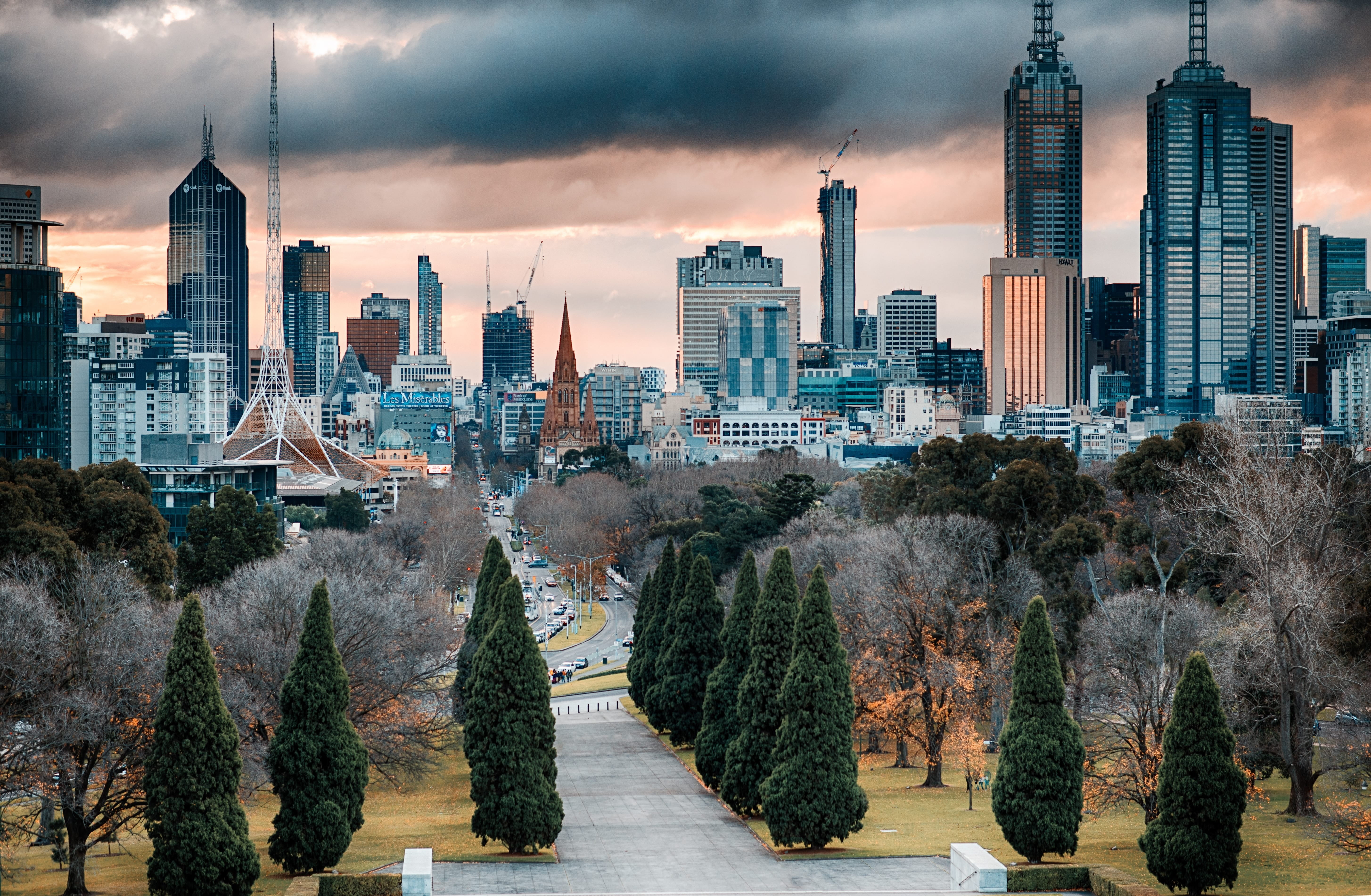 outdoor, australia, no people, cityscape, tension, building exterior, industry, factory, nature, destination, skyscraper, tree, twilight, scene, modern, HD Wallpaper