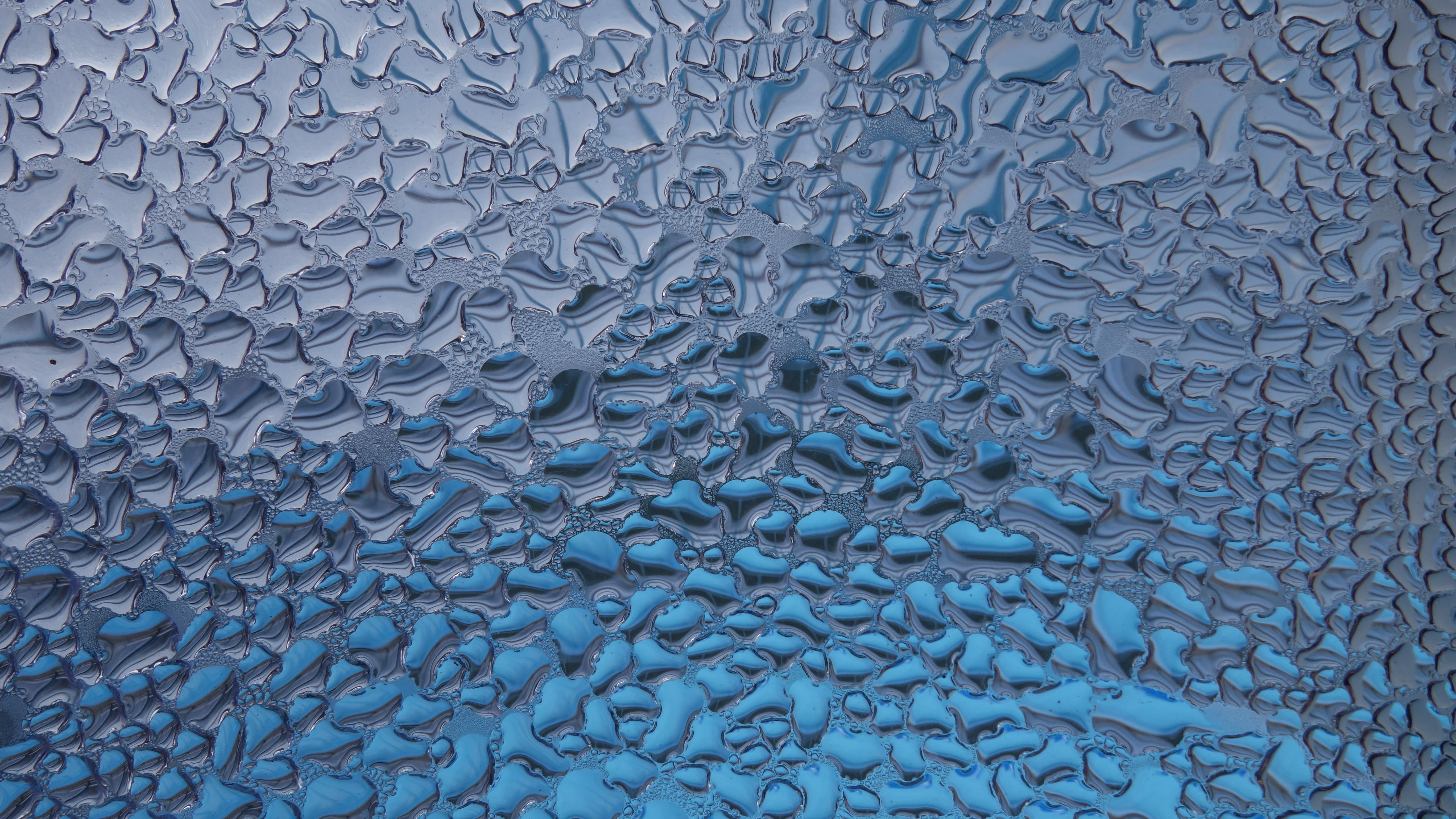 abundance, blue, small, drop of water, water repellent, glass, liquid, day, drip, wet, textured, countless, fractal, indoors, transparent, no people, fogging, HD Wallpaper
