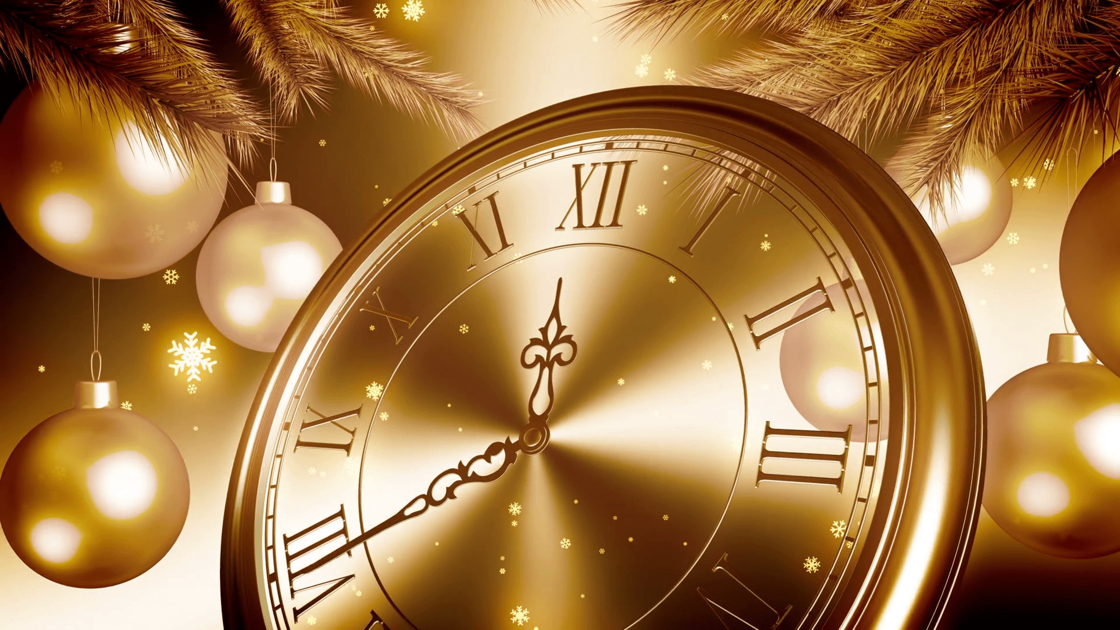 year, s, new, computers, 4K, countdown, golden, tablet, laptop, clock, eve, happy, mobile, phones, desktop, HD Wallpaper