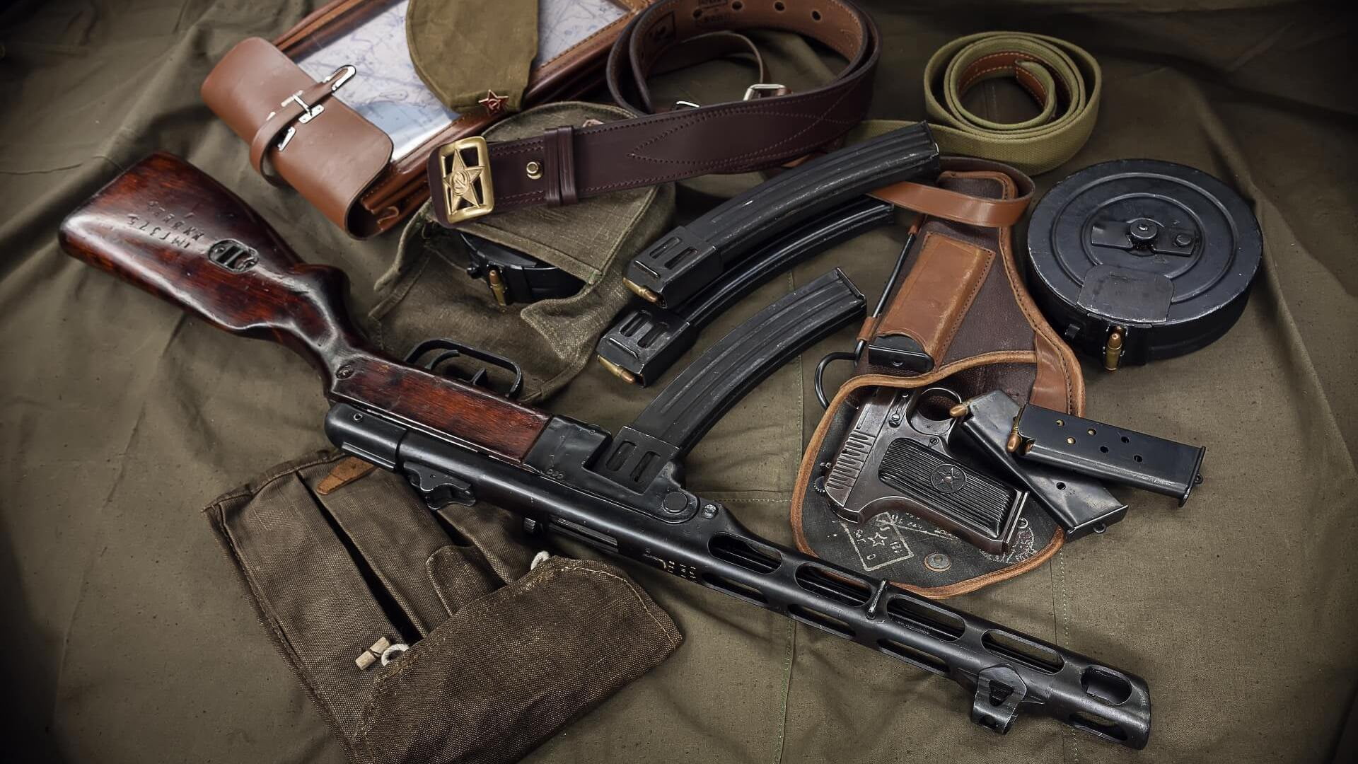 TT-33, 1080P, PPSH-41, Pouch, Shop, HD Wallpaper