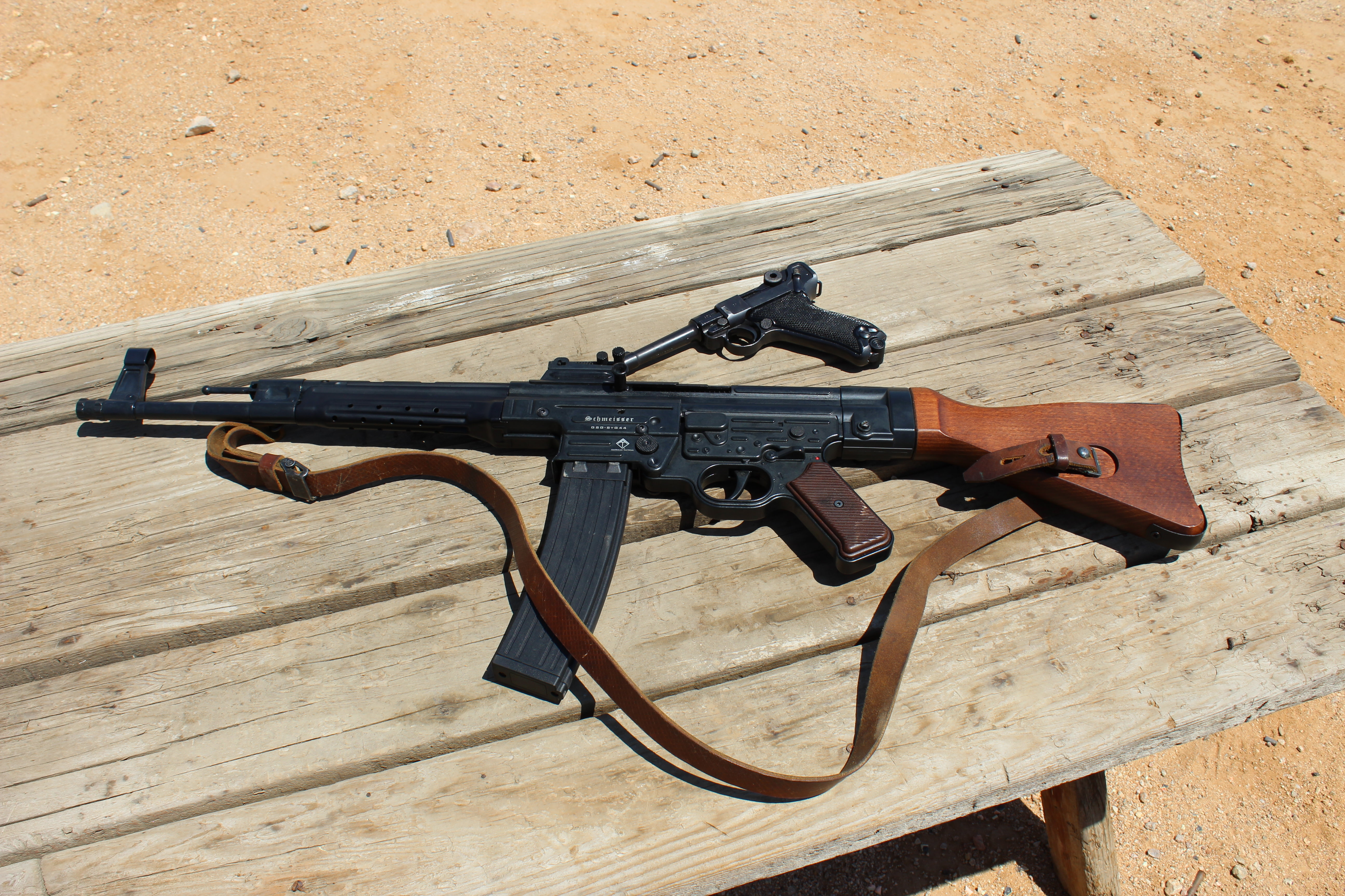 Assault rifle 44, 5K, assault rifle, StG 44, weapons, P08, machine, Luger, gun, HD Wallpaper