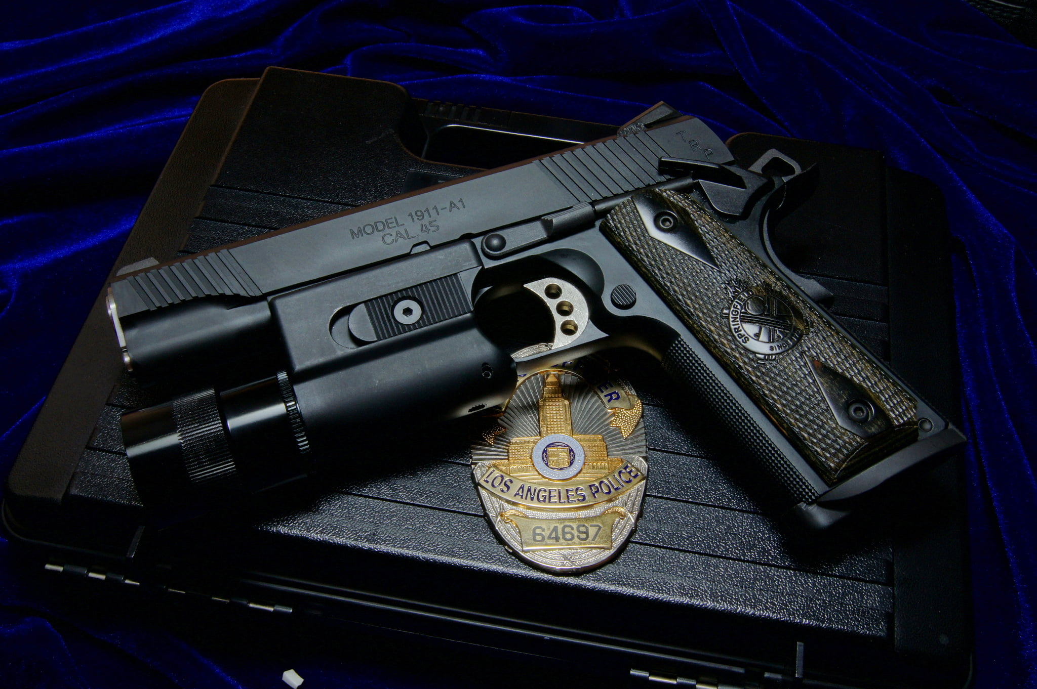 black, handgun, box, aggression, no people, sign, weapons, pistol, close-up, studio shot, warning sign, security, high angle view, 1080P, gun, weapon, HD Wallpaper