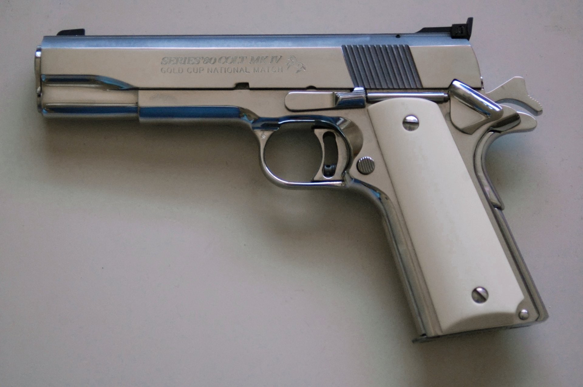 automatic, 1080P, semi, Colt .45 Acr 1911A1, gray, Weapons, Colt Pistol, pistol, HD Wallpaper