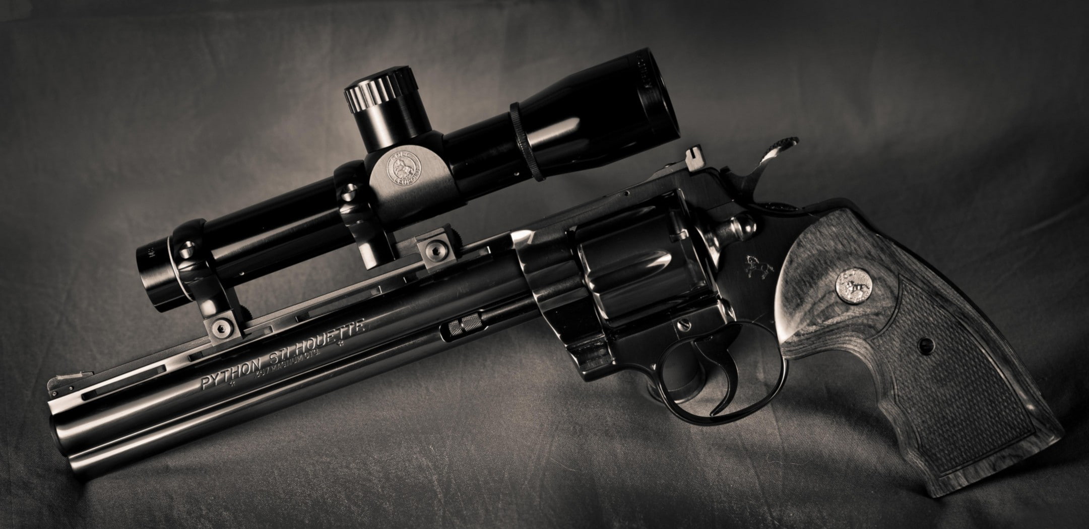 1080P, Colt Python Silhouette Revolver, Weapons, HD Wallpaper